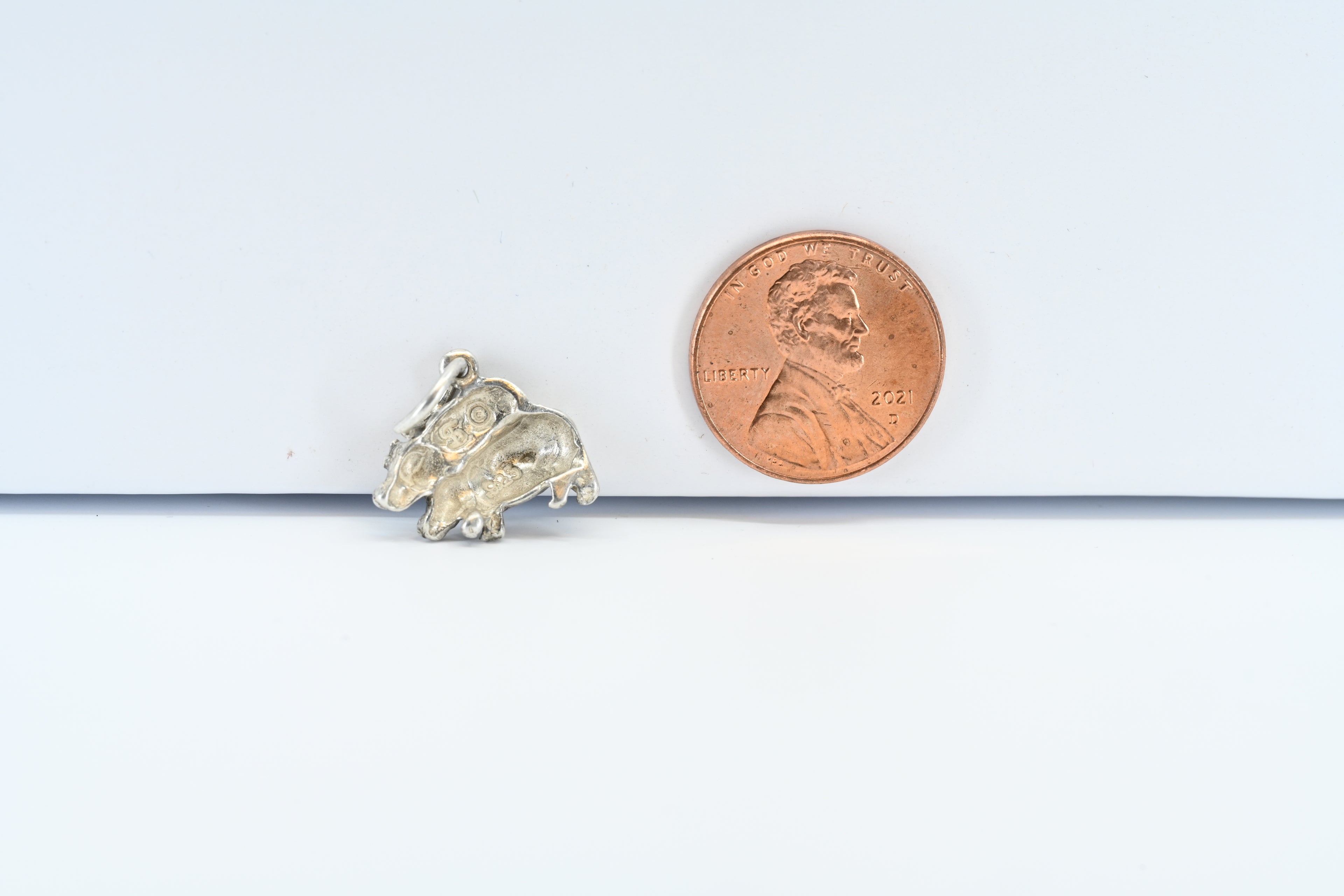 Sterling Silver  Double Hippo Charm