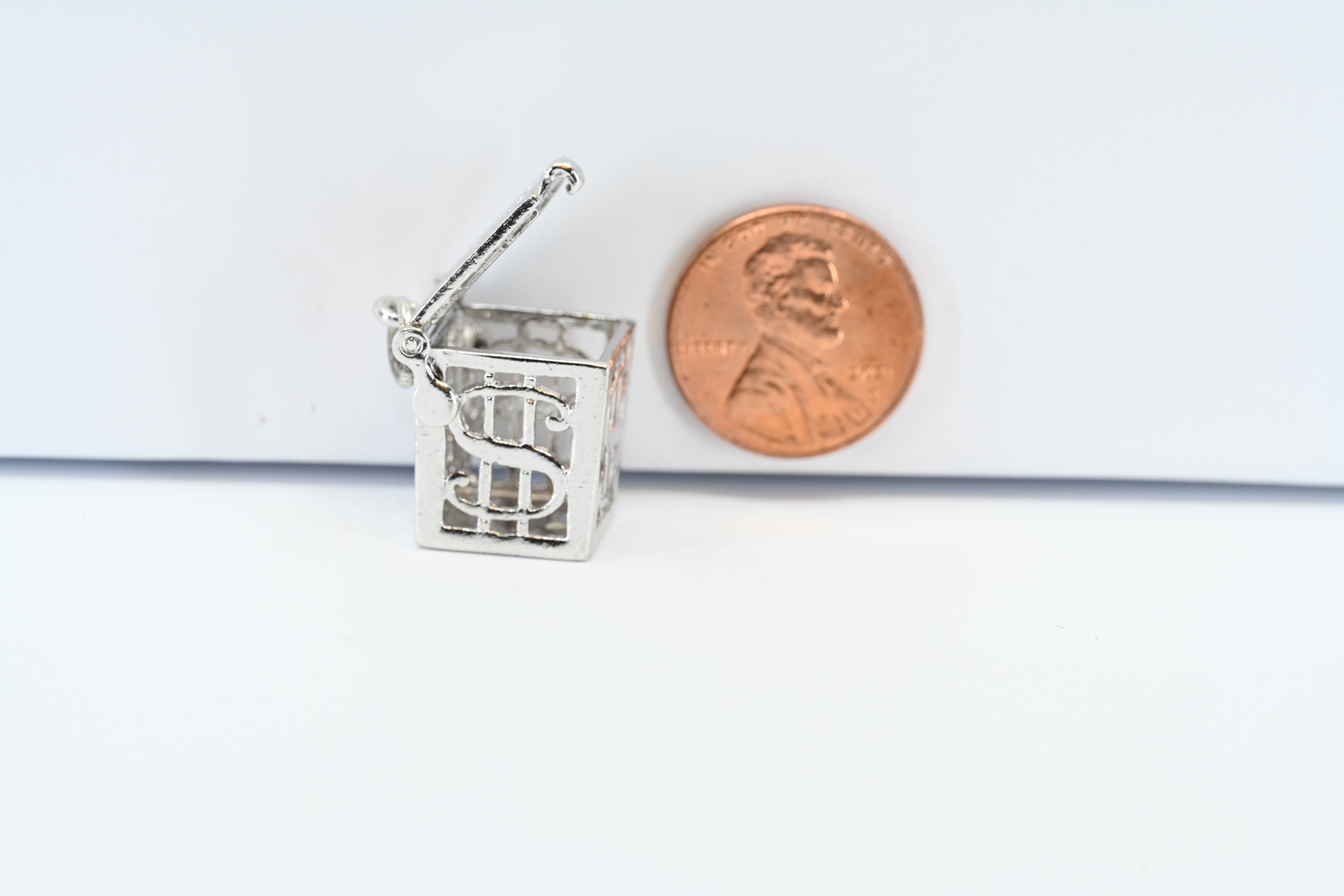 Sterling Silver Mad Money Box Charm