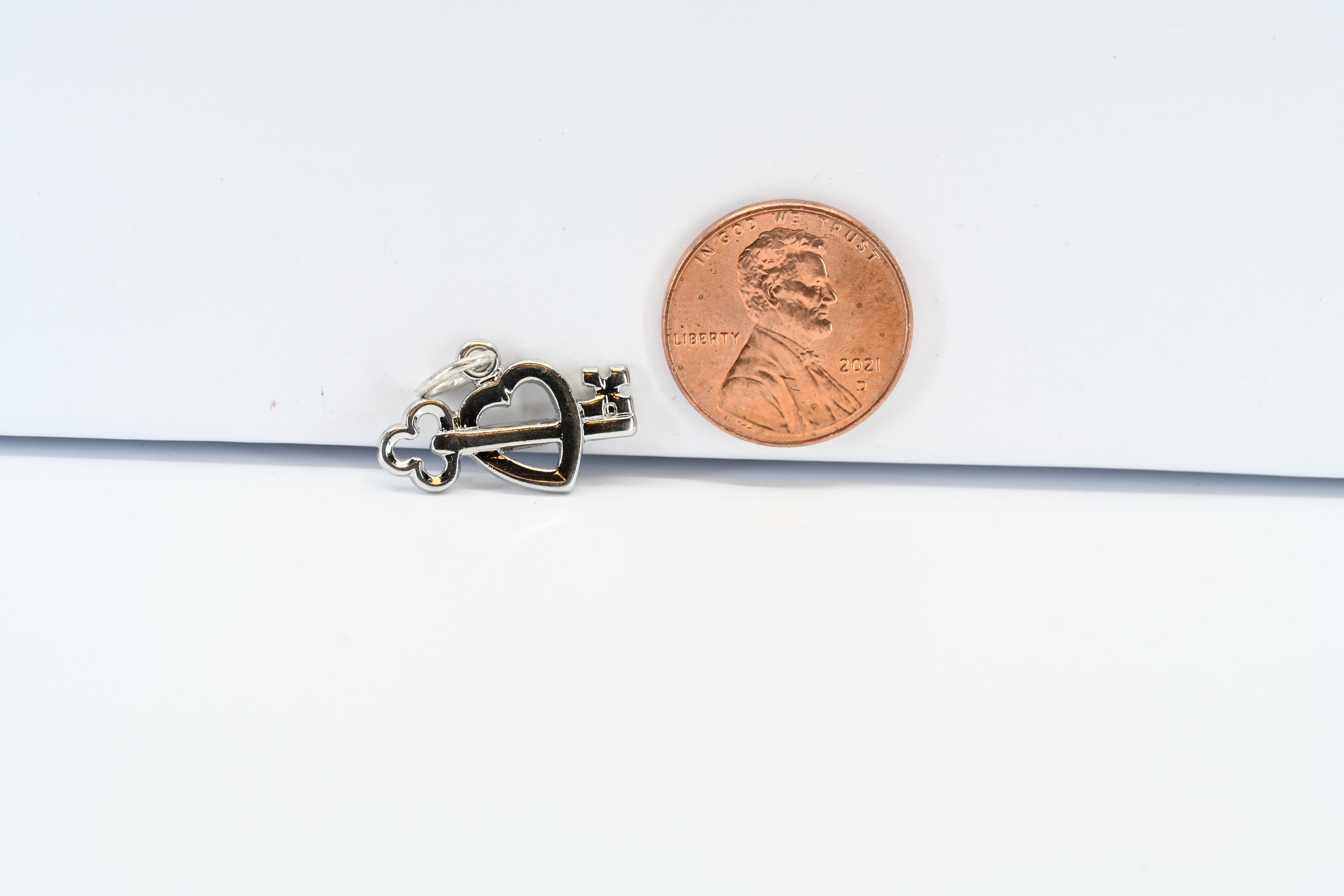 Heart & Key Charm