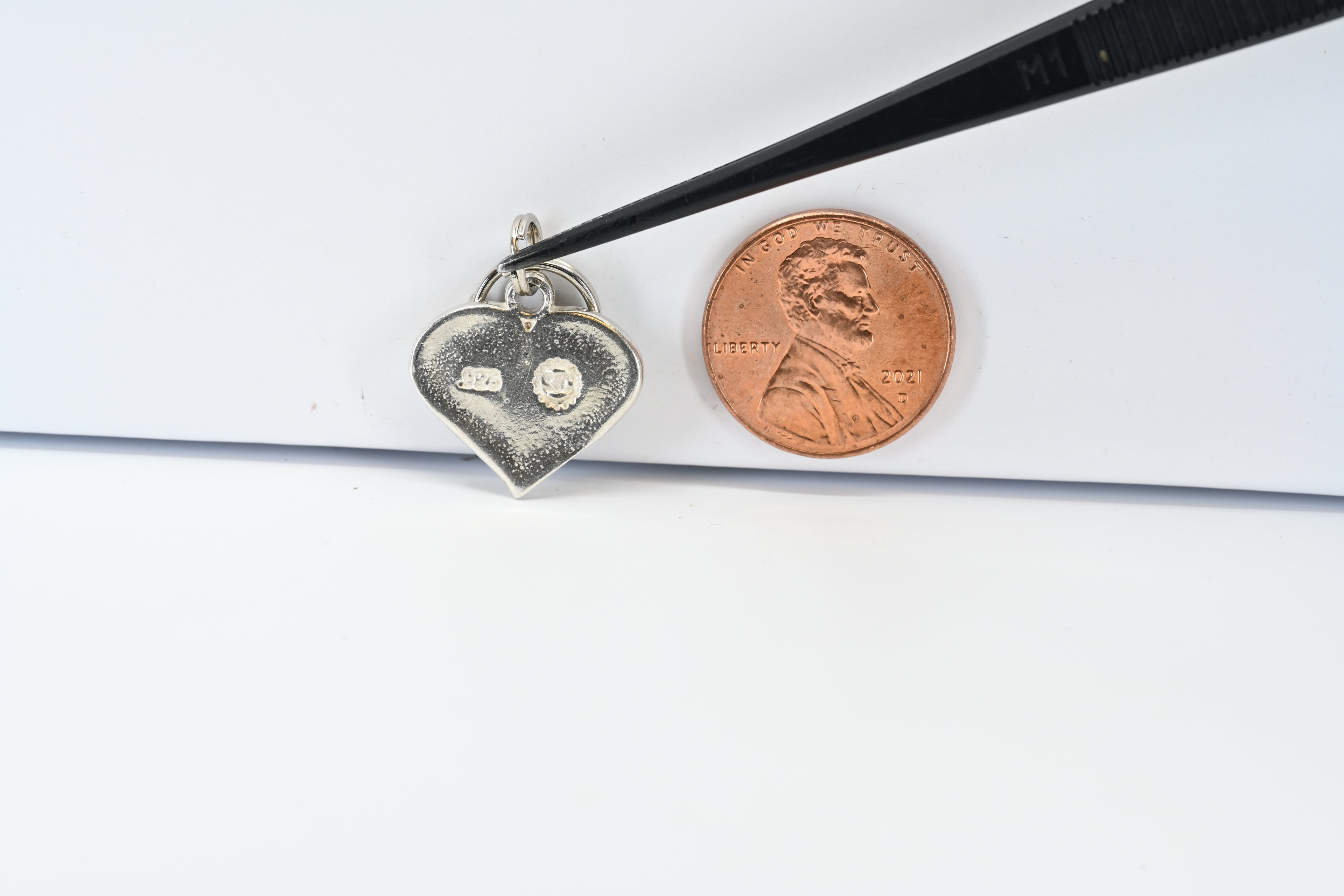 Sterling Silver MOM Heart Charm