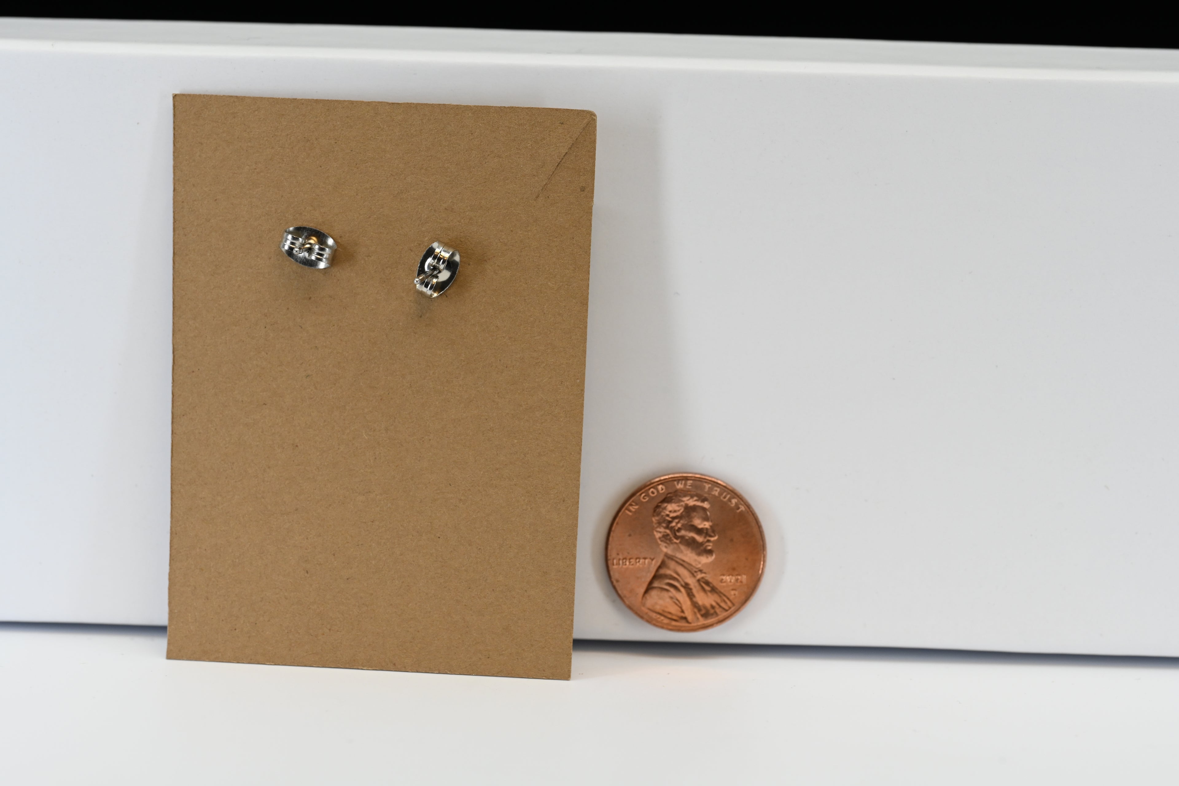 Sterling Silver Round Blue Stone Stud Earrings