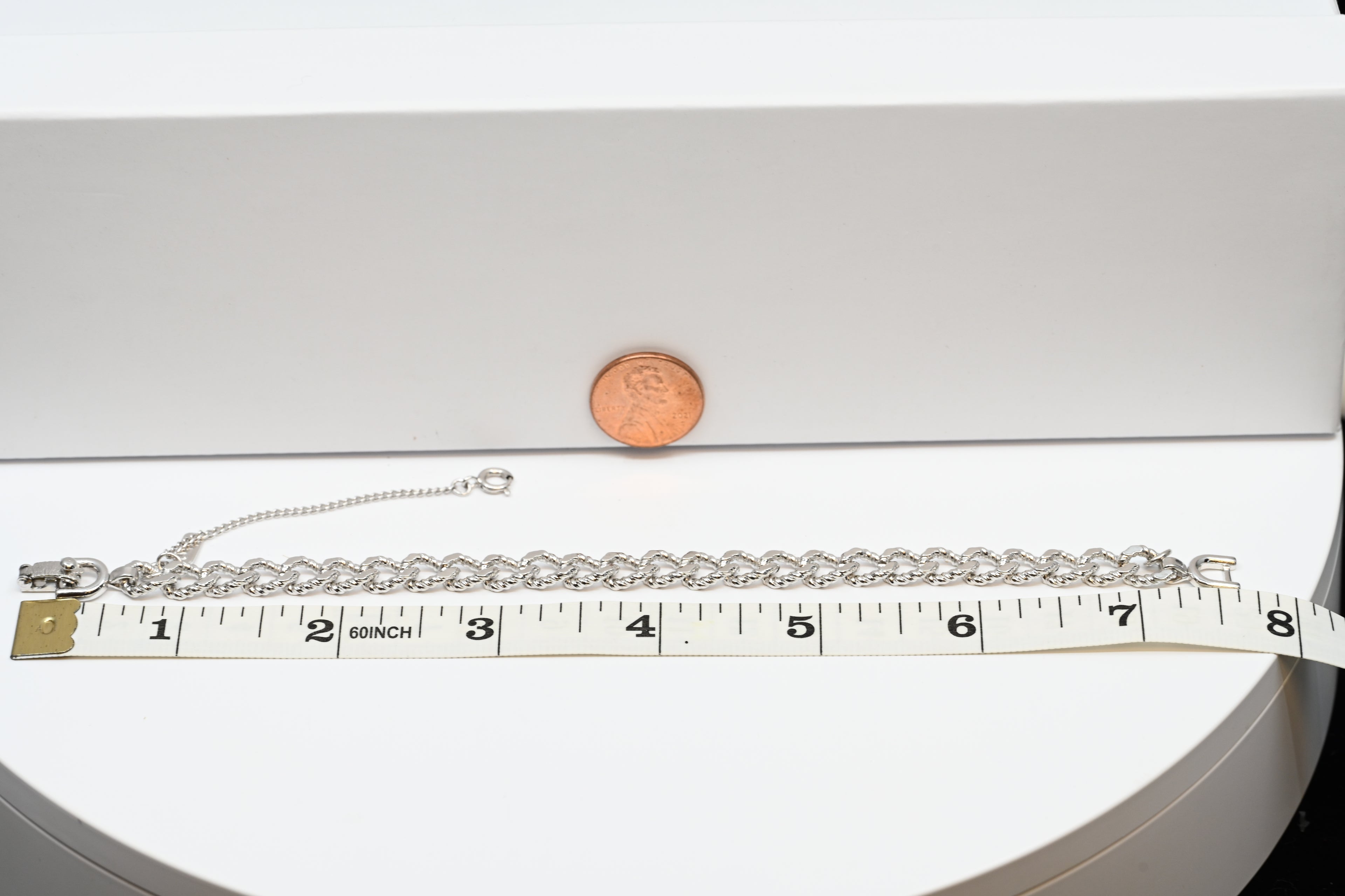 Monet Charm Bracelet With Safety Chain