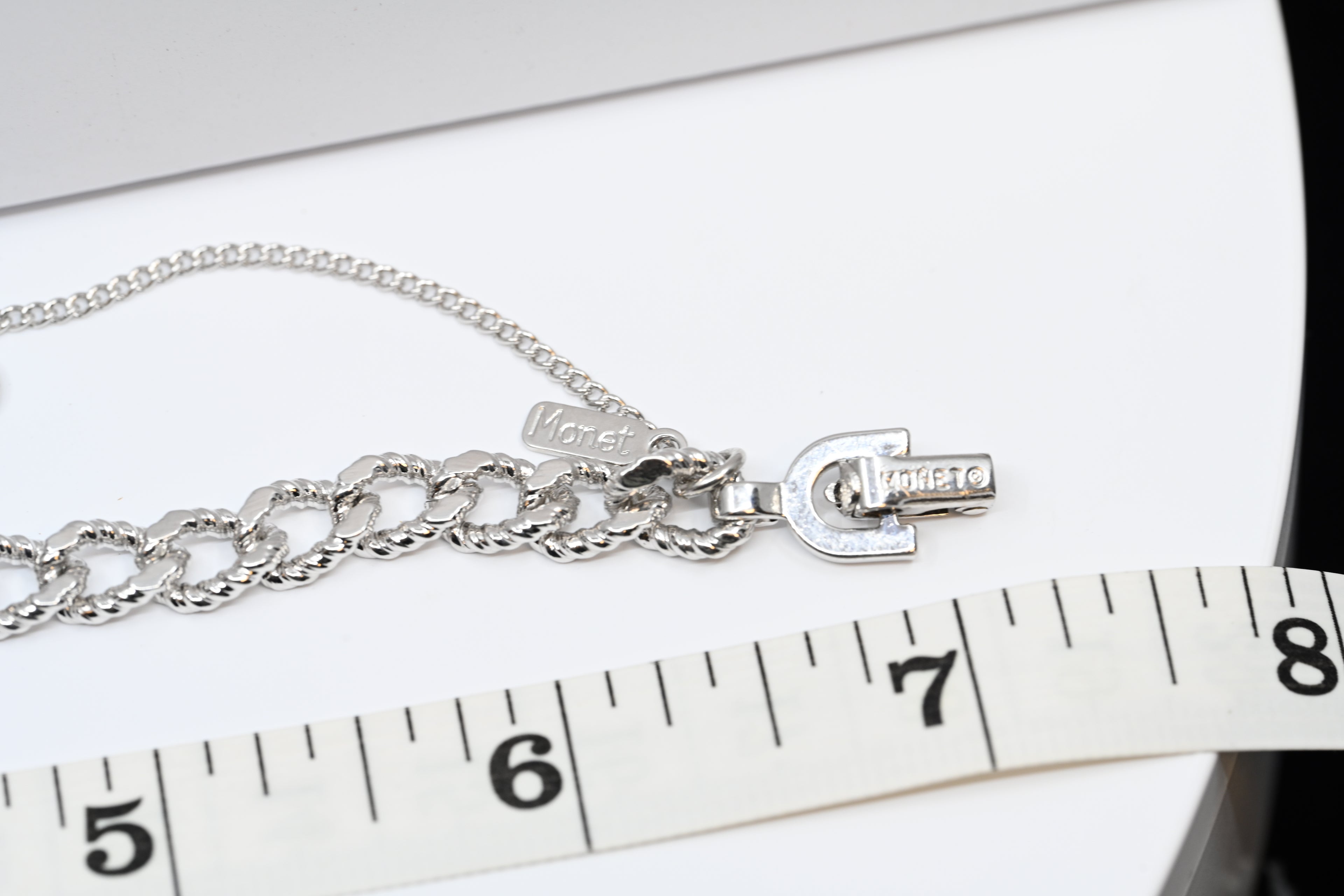 Monet Charm Bracelet With Safety Chain