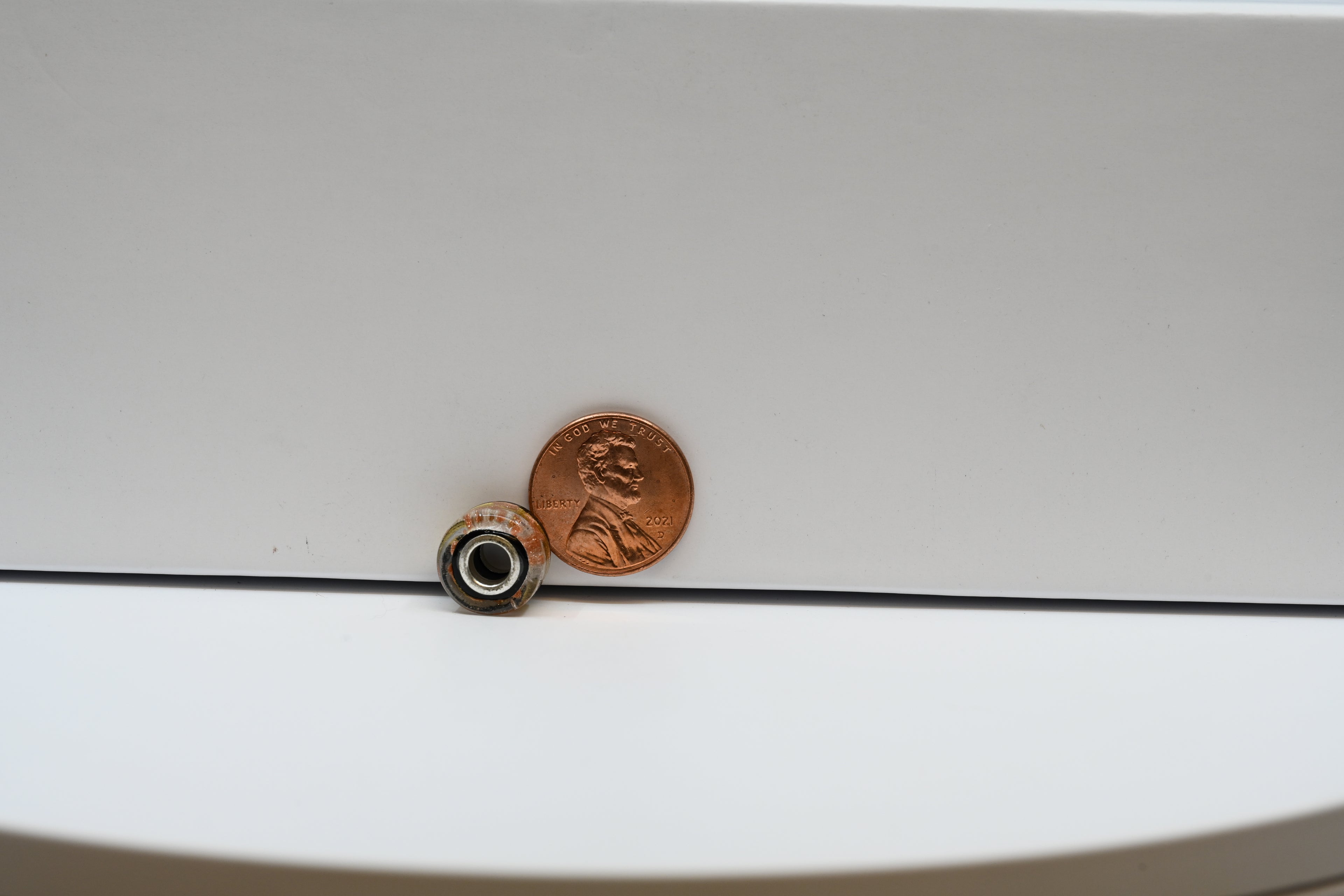 Gold and Silver with Bronze Flakes Bead Charm