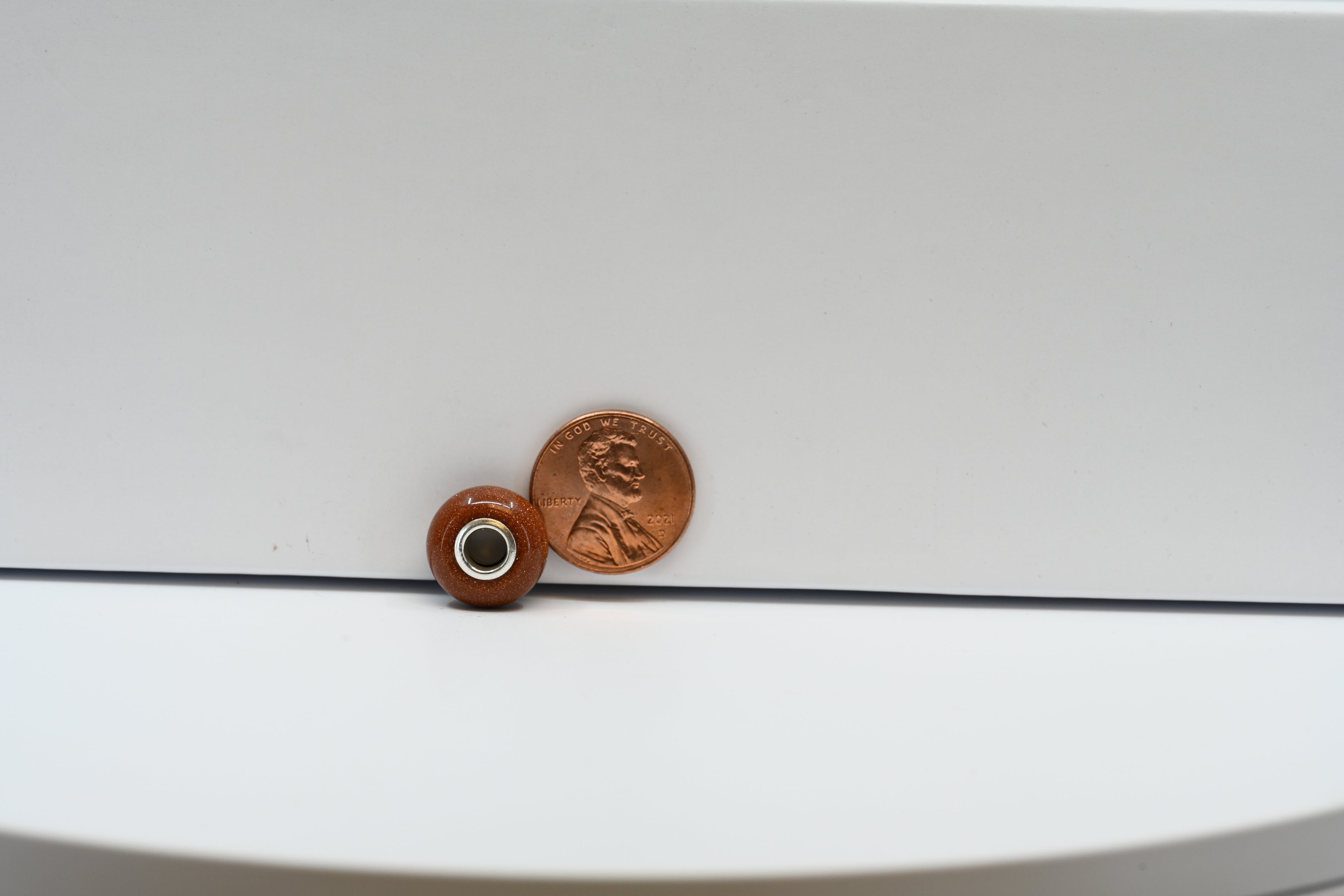Bronze Color with Sparkles Bead Charm