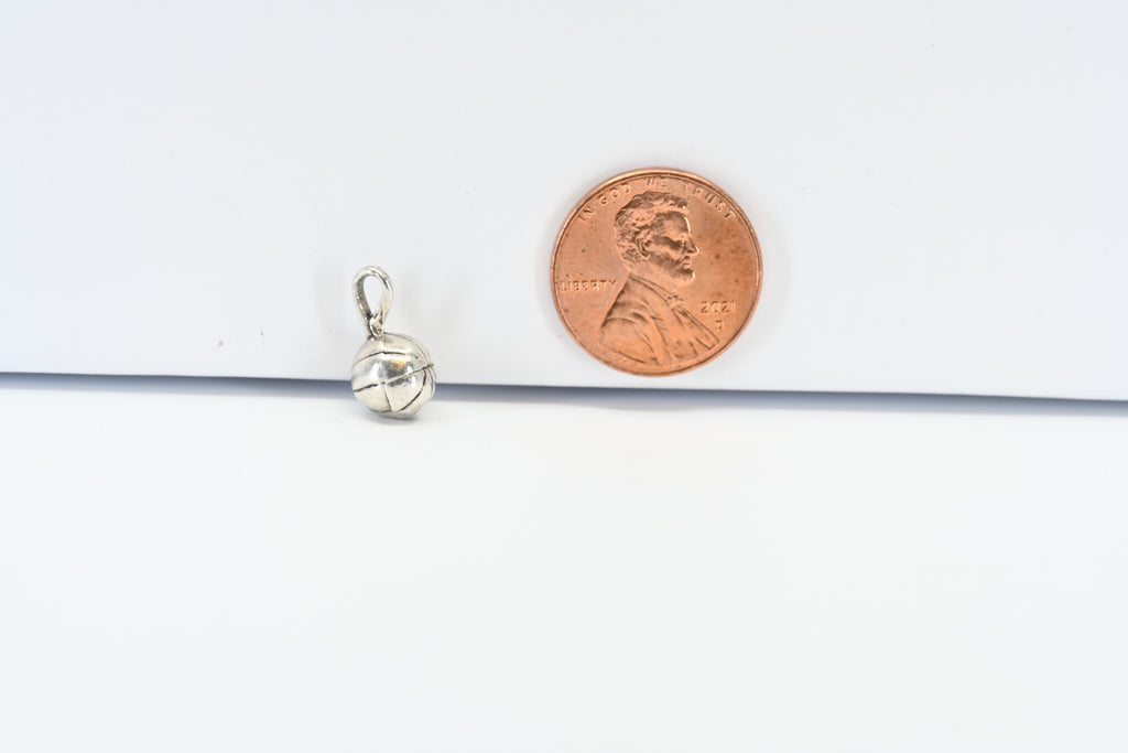 Sterling Silver Basketball Charm