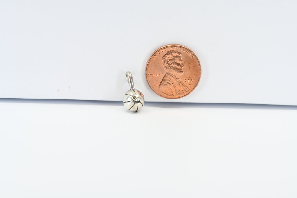 Sterling Silver Basketball Charm
