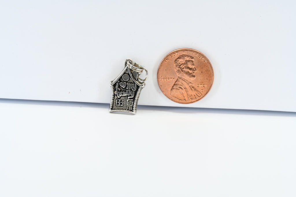 Sterling Silver Family House Charm