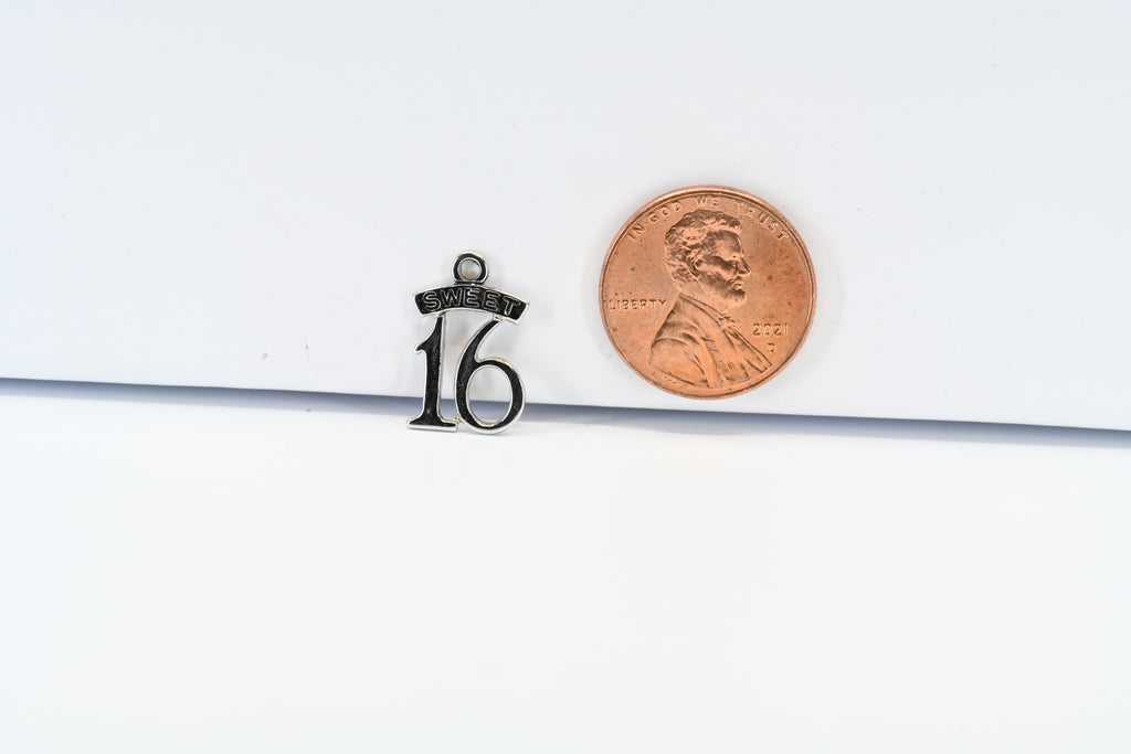 Sterling Silver Sweet 16 Charm