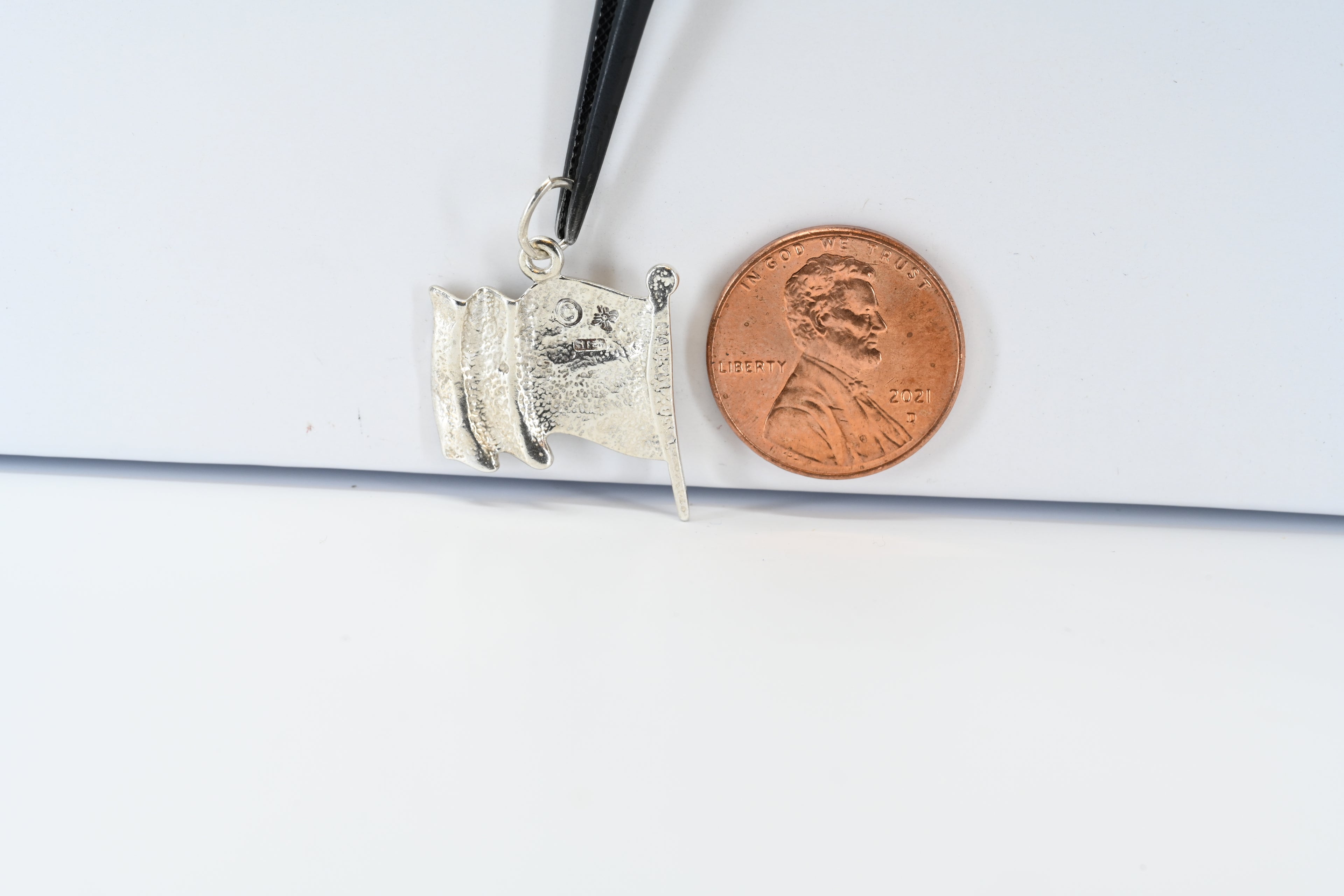Sterling Silver American Flag Charm