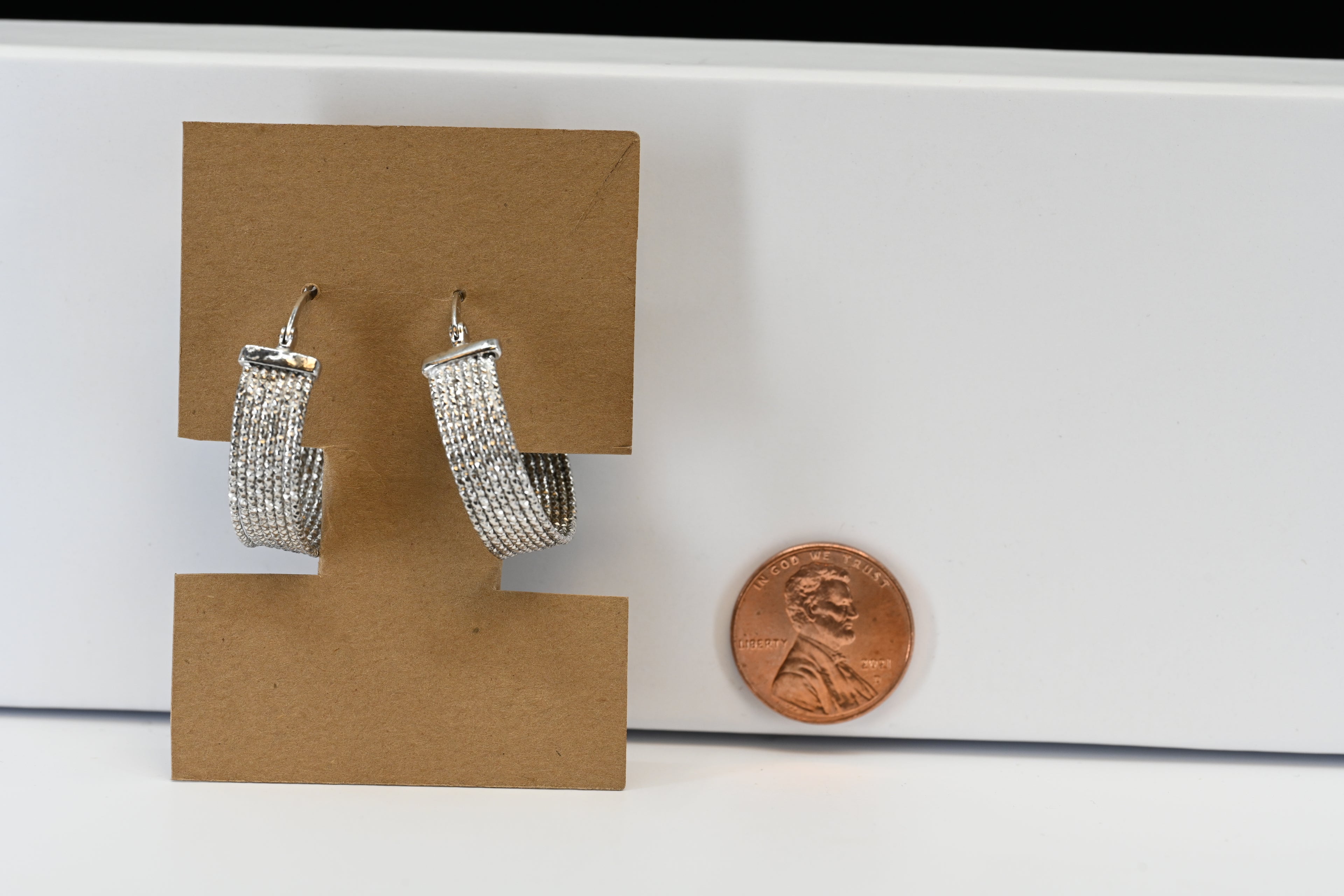 Sterling Silver Diamond Cut Hoop Earrings