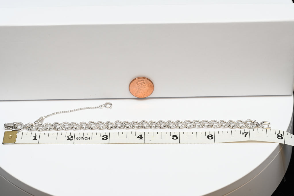 Monet Charm Bracelet With Safety Chain