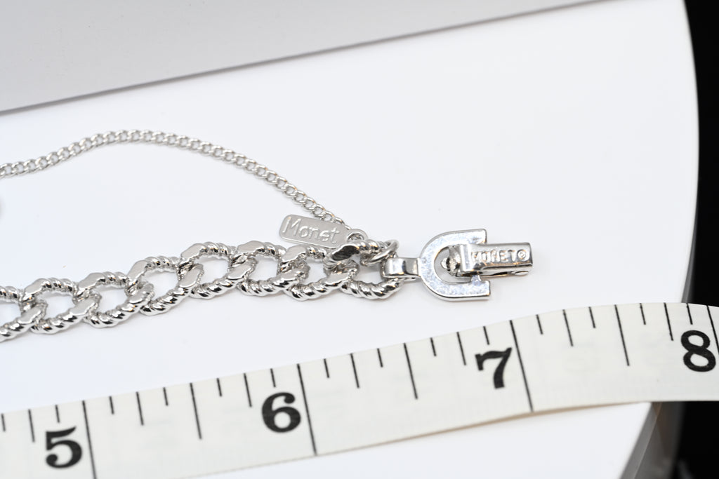 Monet Charm Bracelet With Safety Chain