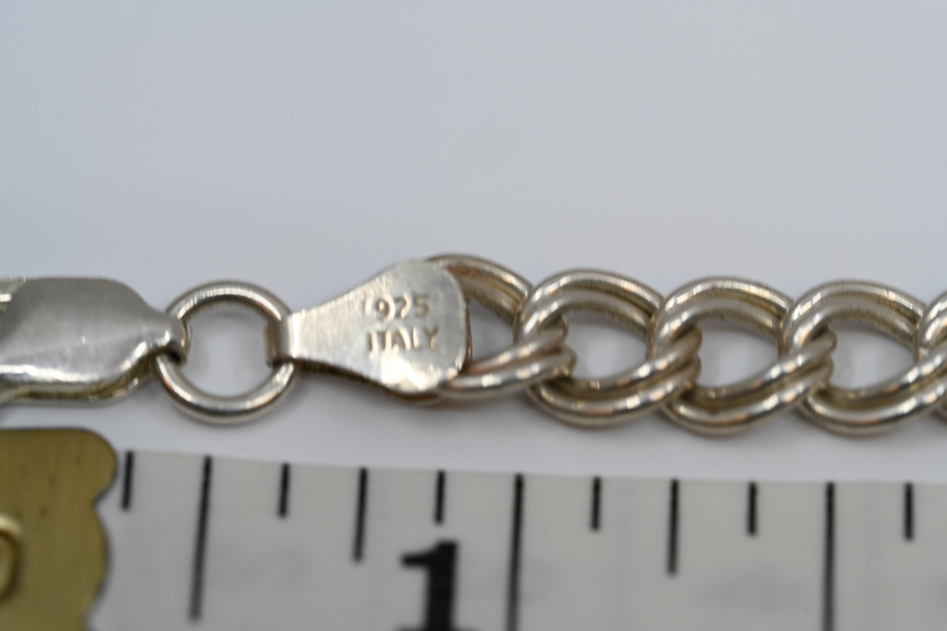 Sterling Silver Charm Bracelet Double Link