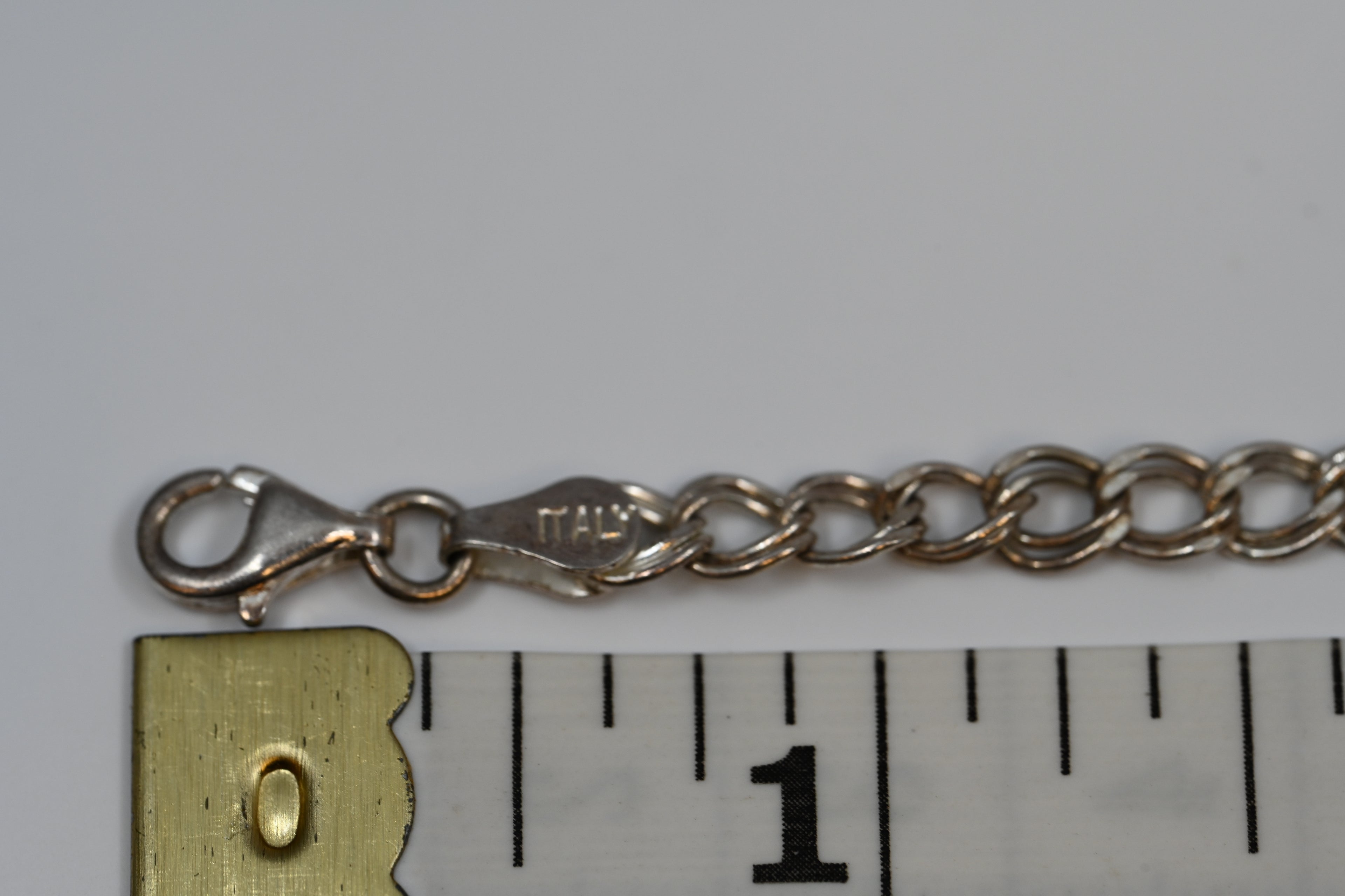 Sterling Silver Charm Bracelet Double Link