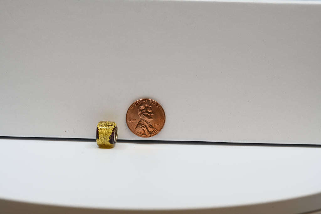 Gold Leaf Bead Charm