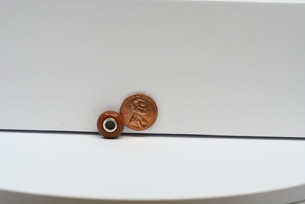 Bronze Color with Sparkles Bead Charm