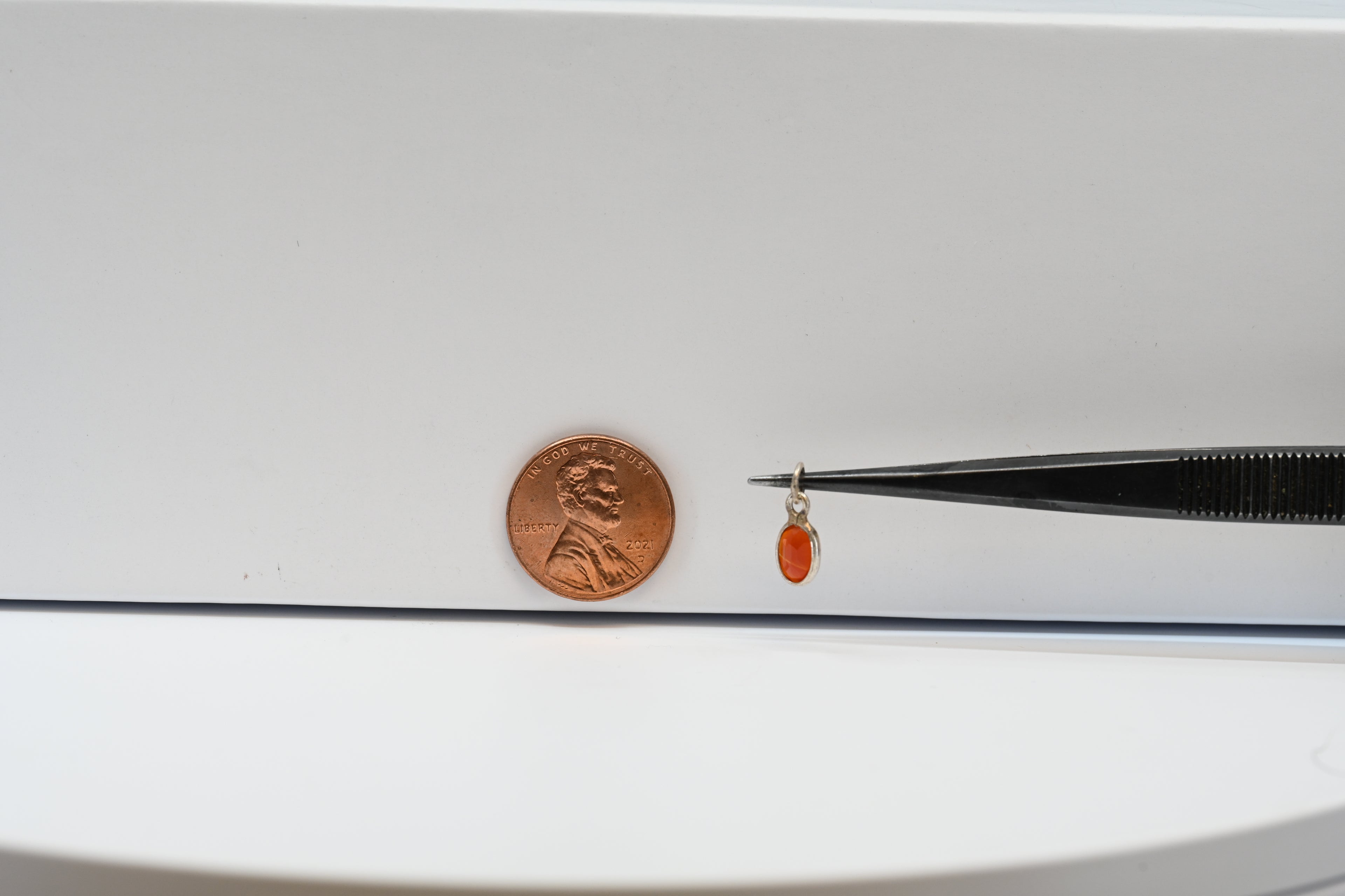 Sterling Silver Oval Chalcedony Charm