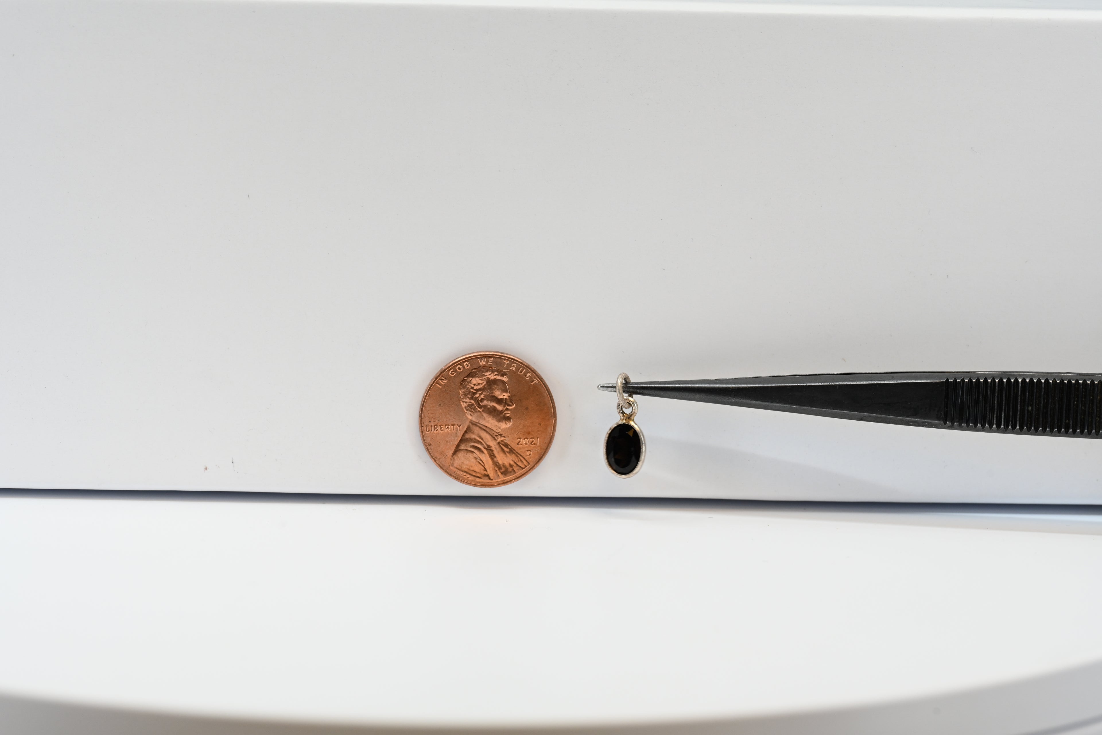 Sterling Sliver Oval Smokey Quartz Charm