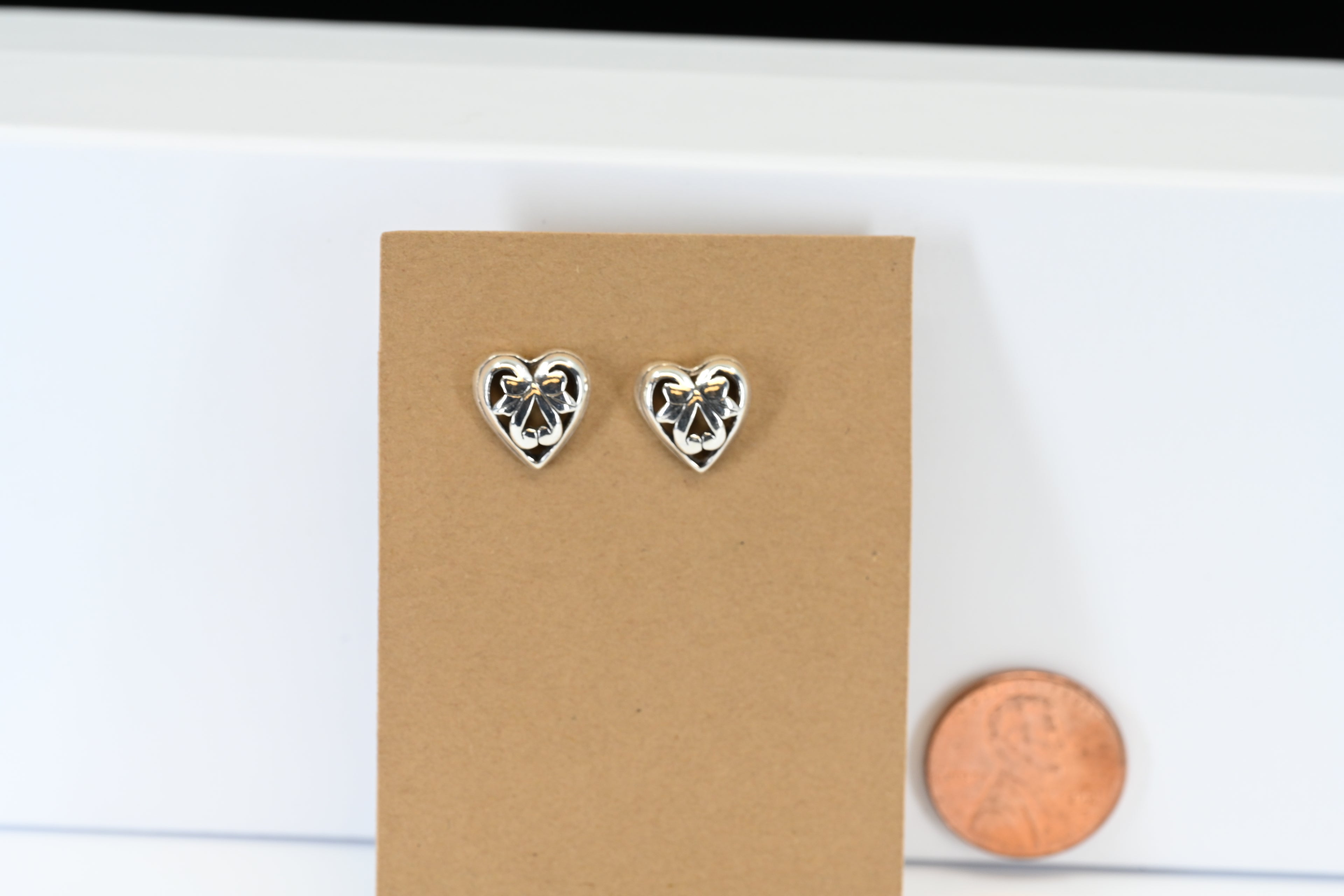 Sterling Silver Heart Stud Earring