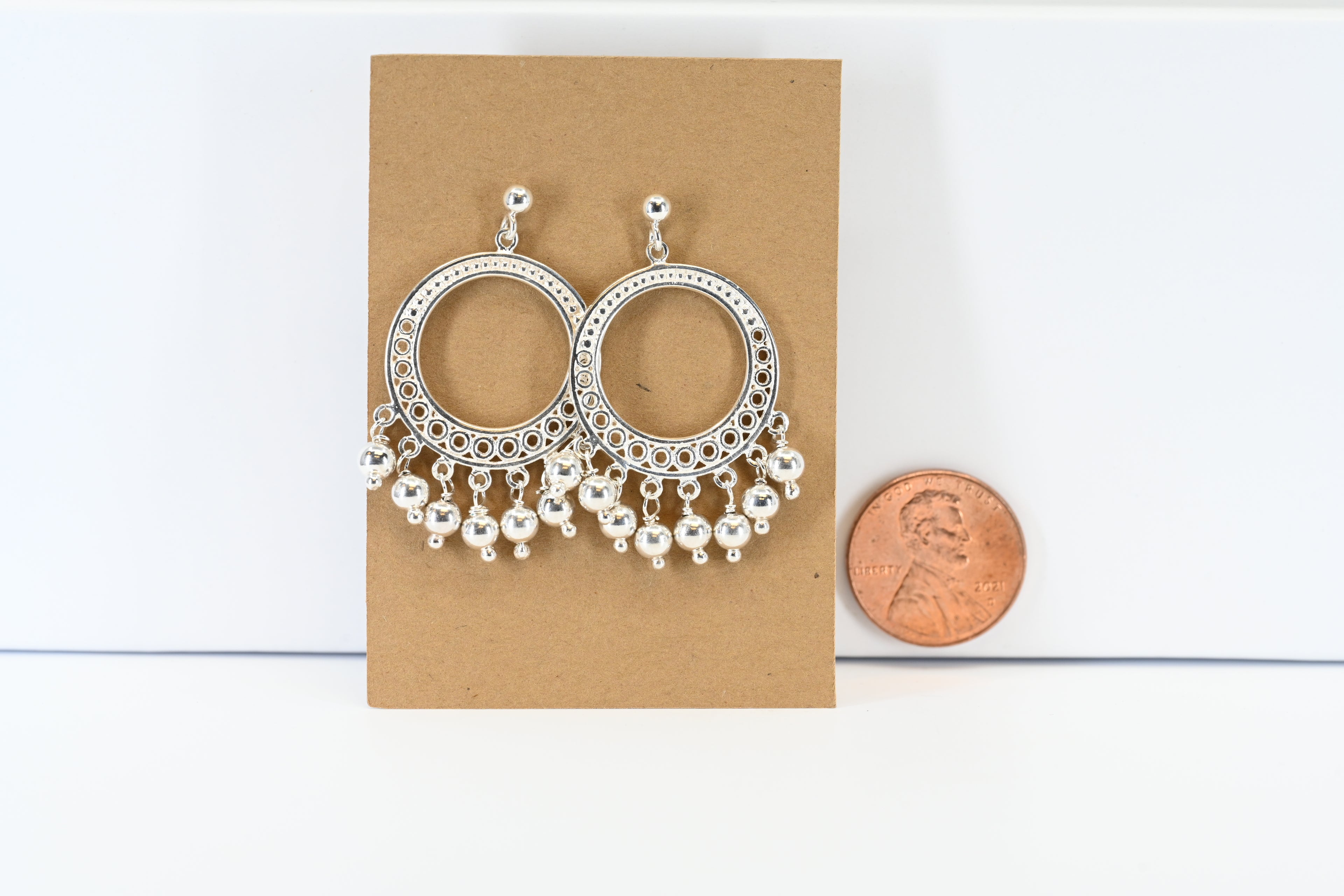 Sterling  Silver  Dangle  Circle Earring