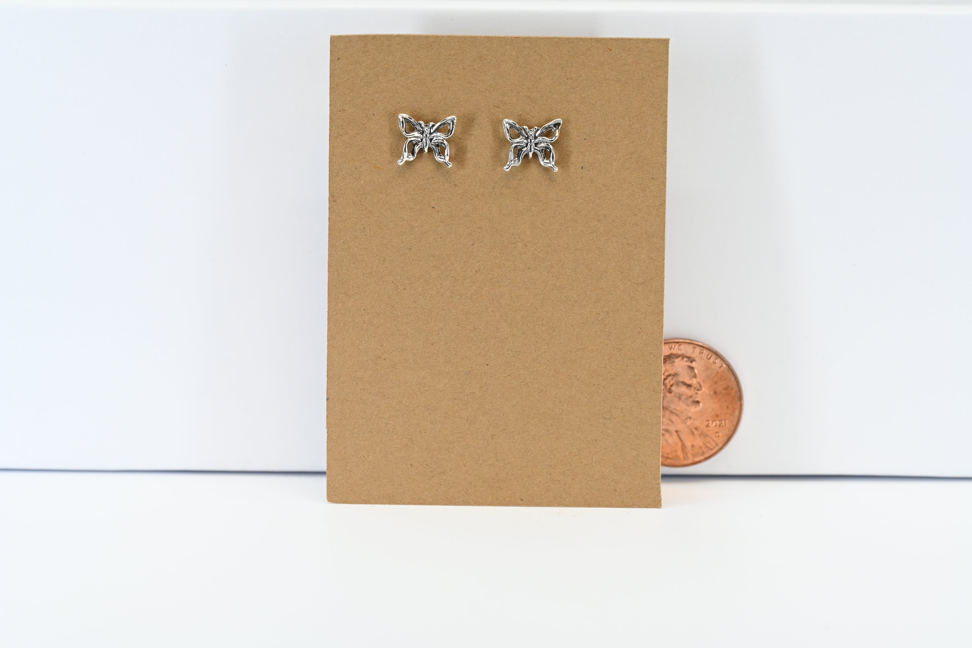 Sterling Silver Butterfly Stud Earring