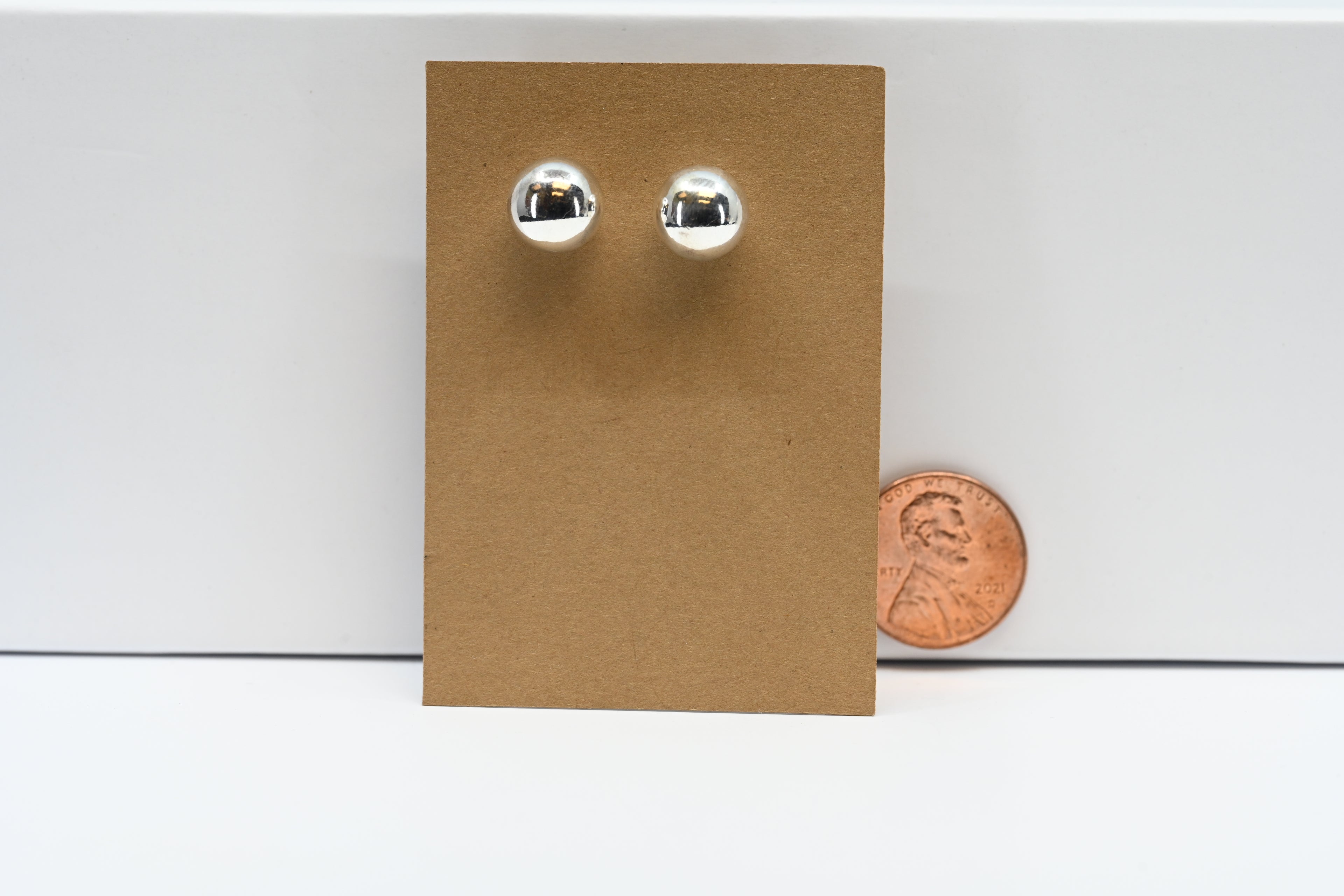 Sterling Silver 10mm Ball Stud Earring