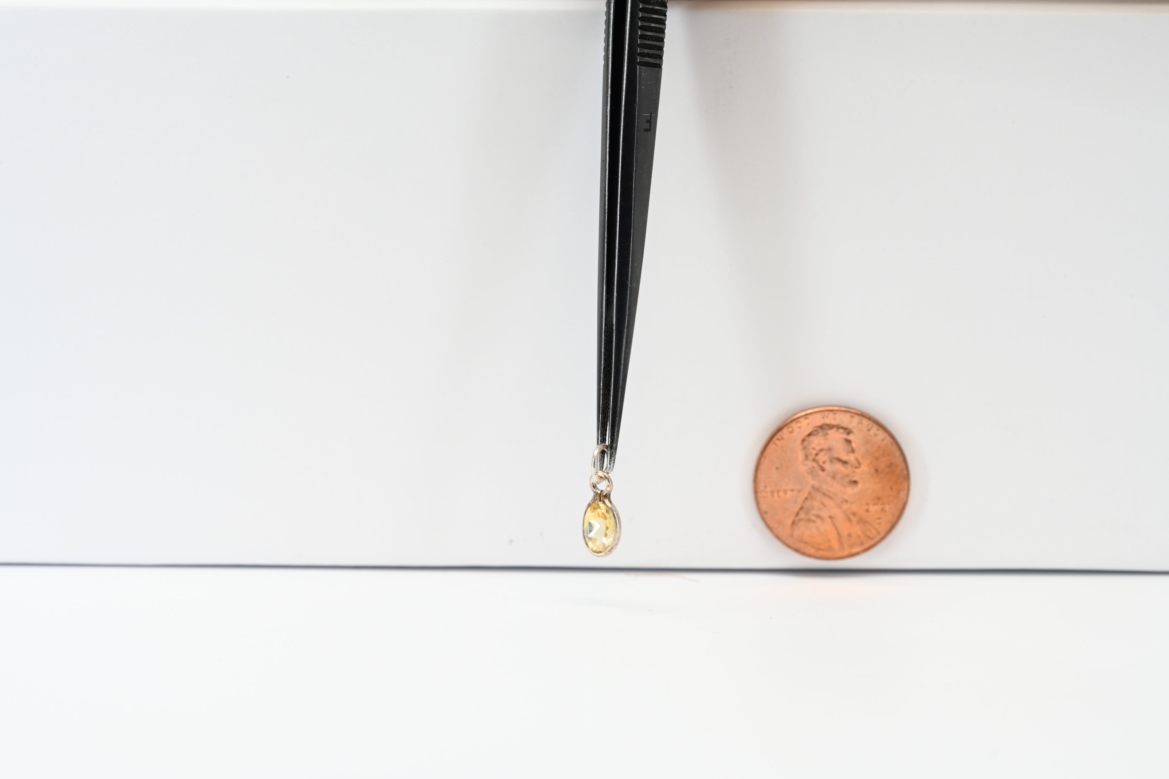 Sterling Silver Oval Citrine Charm