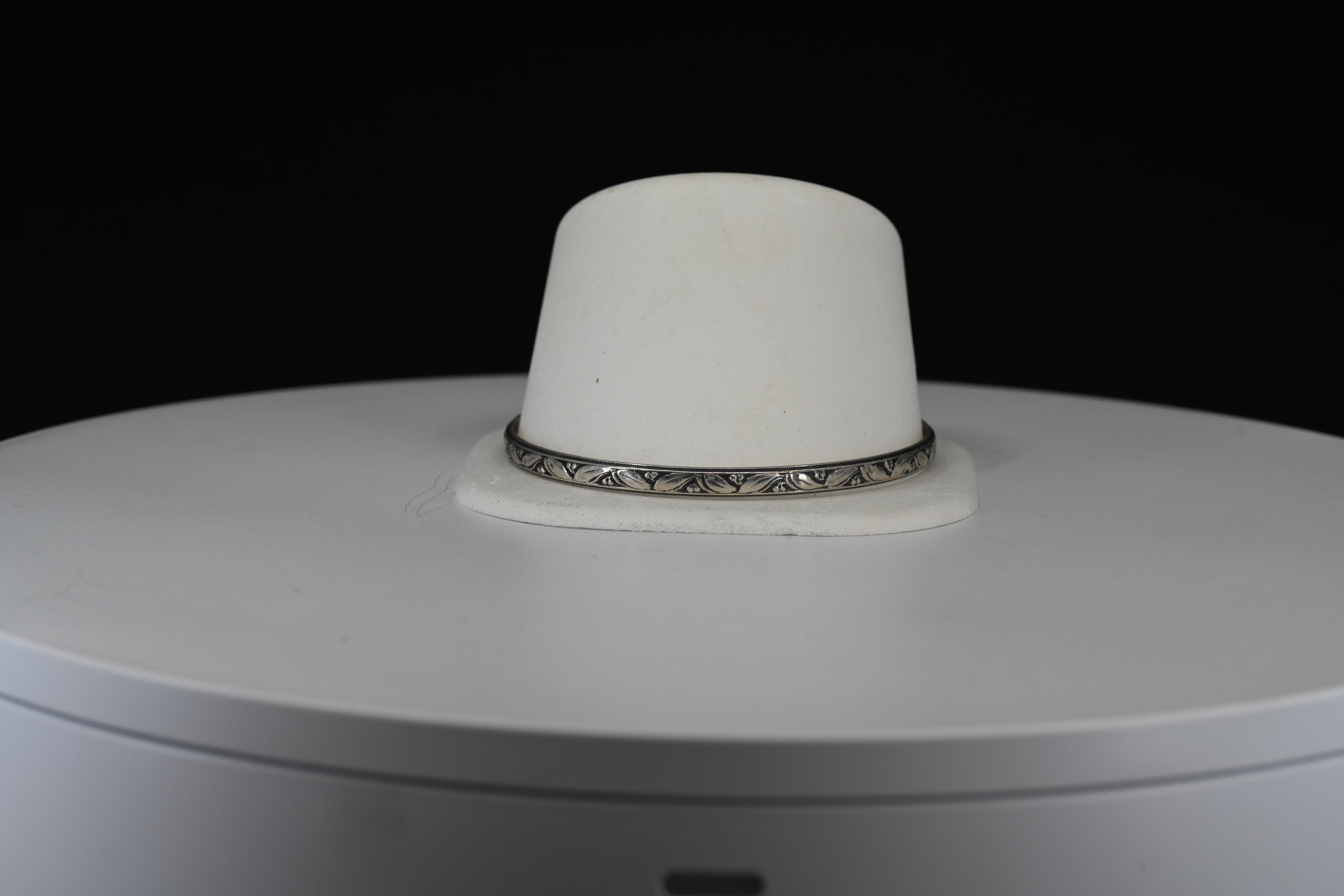 Sterling Silver Leaf and Cherry Bangle Bracelet