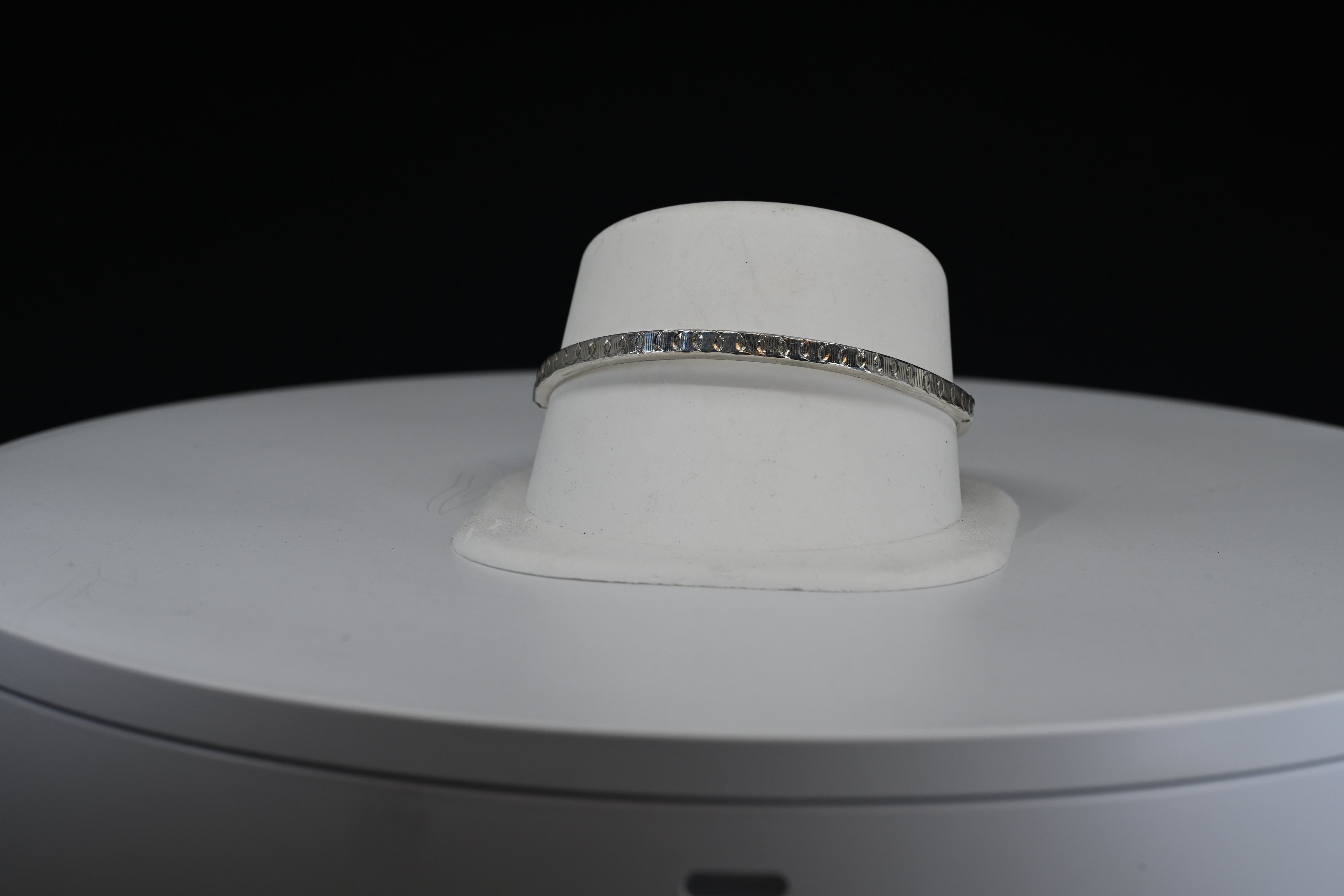 Engraved Sterling Silver Hinged Bangle