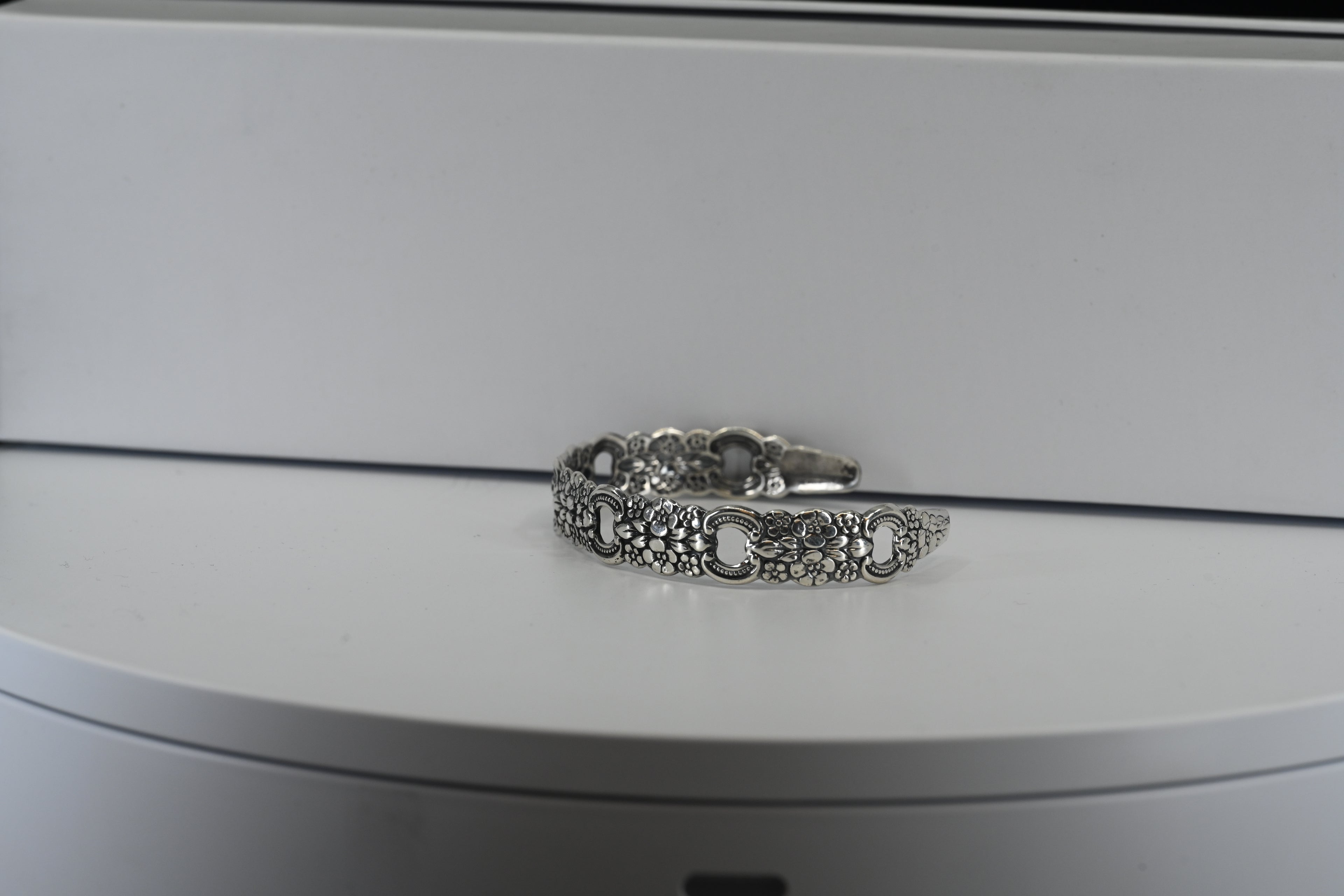 Sterling Silver Floral Cuff Bracelet