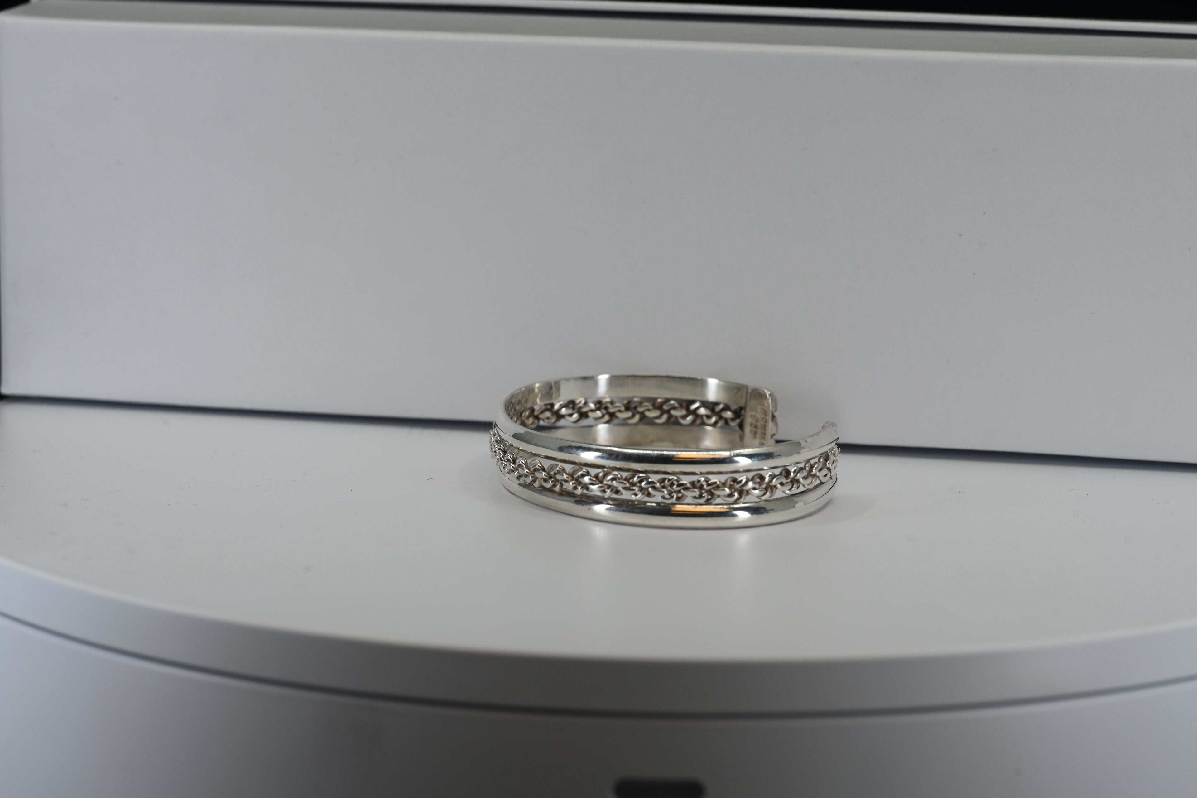 Sterling Silver Chain Cuff Bracelet