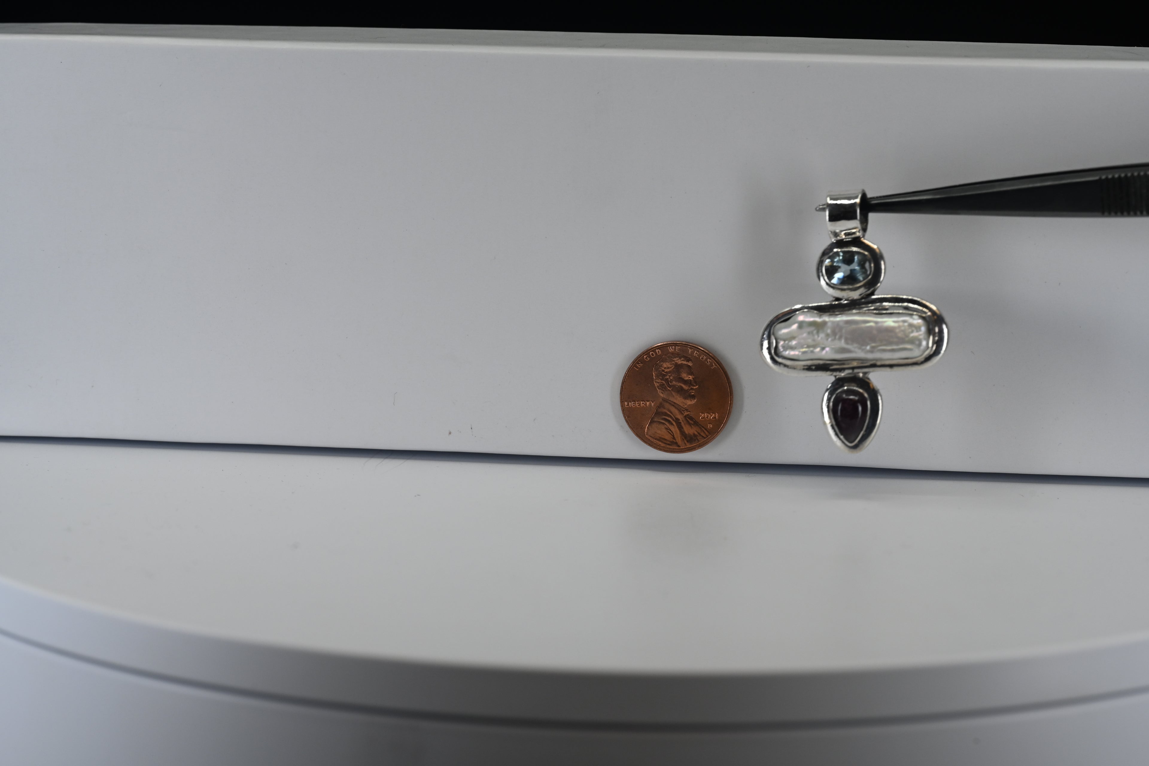 Sterling Silver Multi Colored Stone Pendant