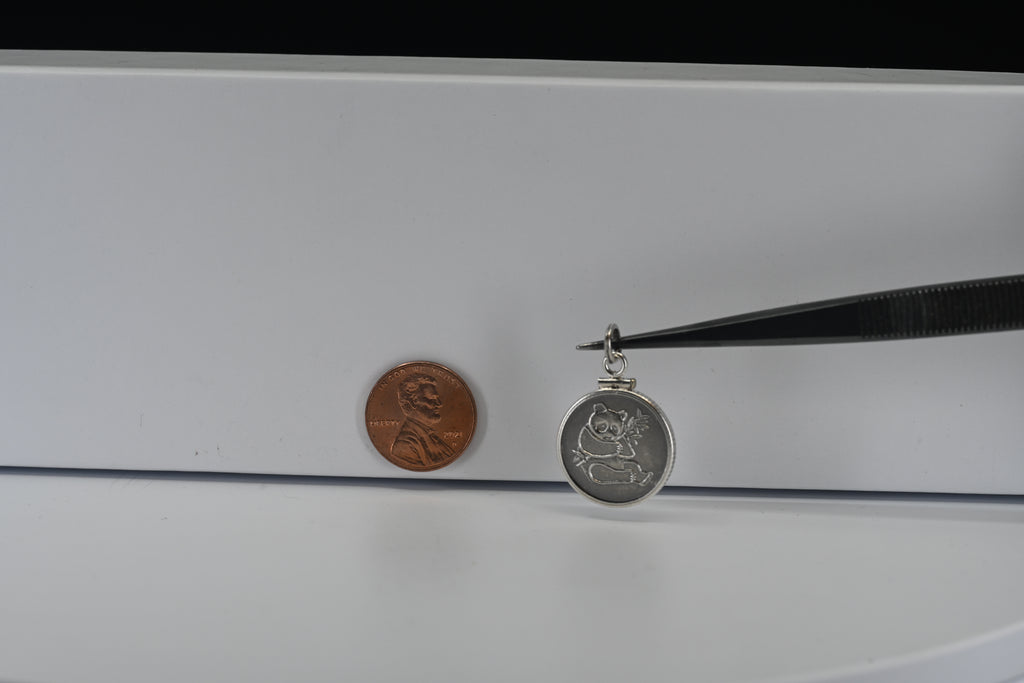 Sterling Silver Panda Coin Charm