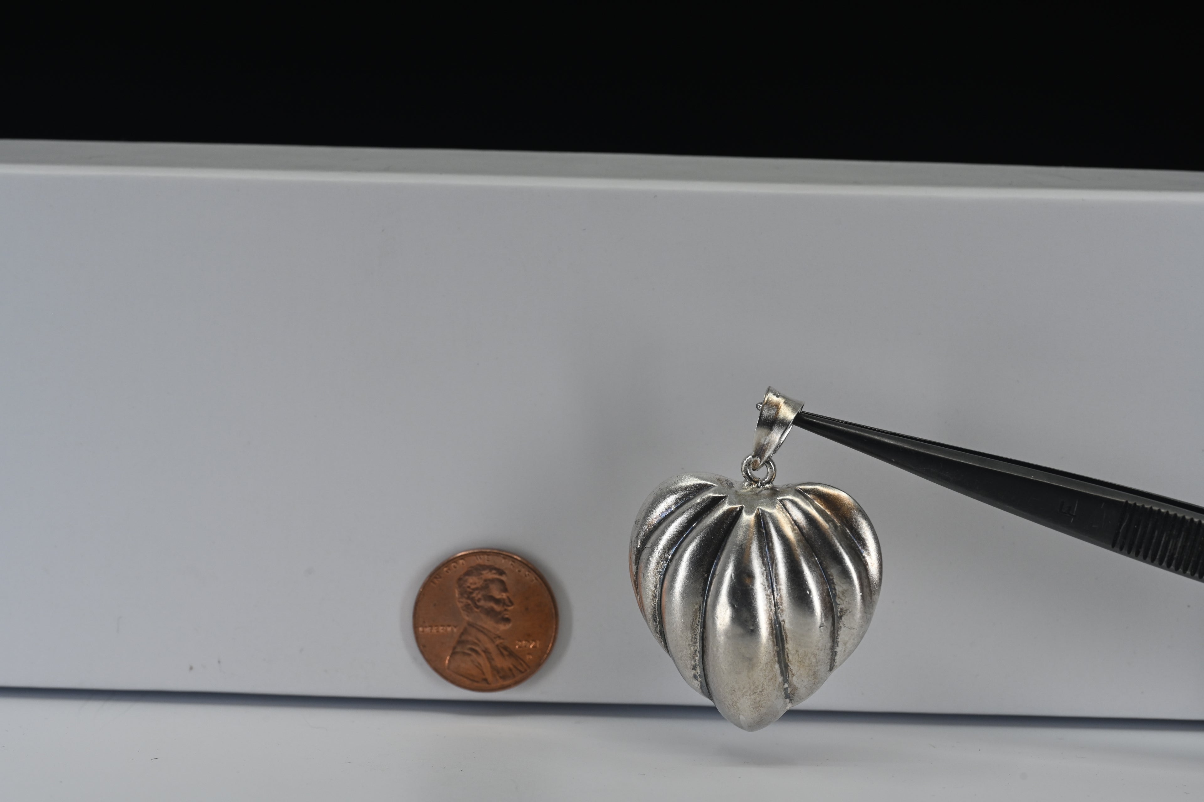 Sterling Silver Puffy Heart Pendant