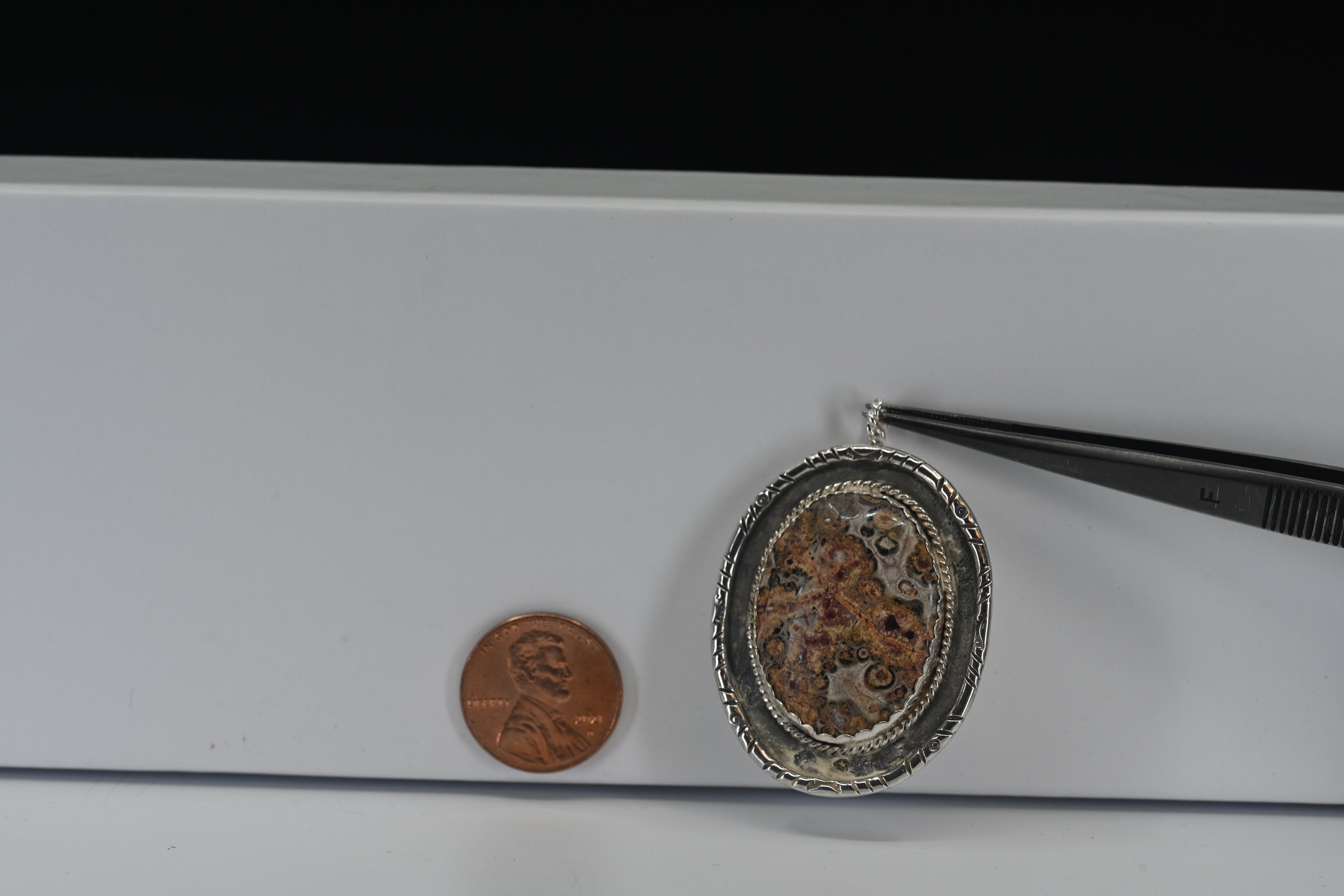Sterling Silver Jasper Oval Pendant