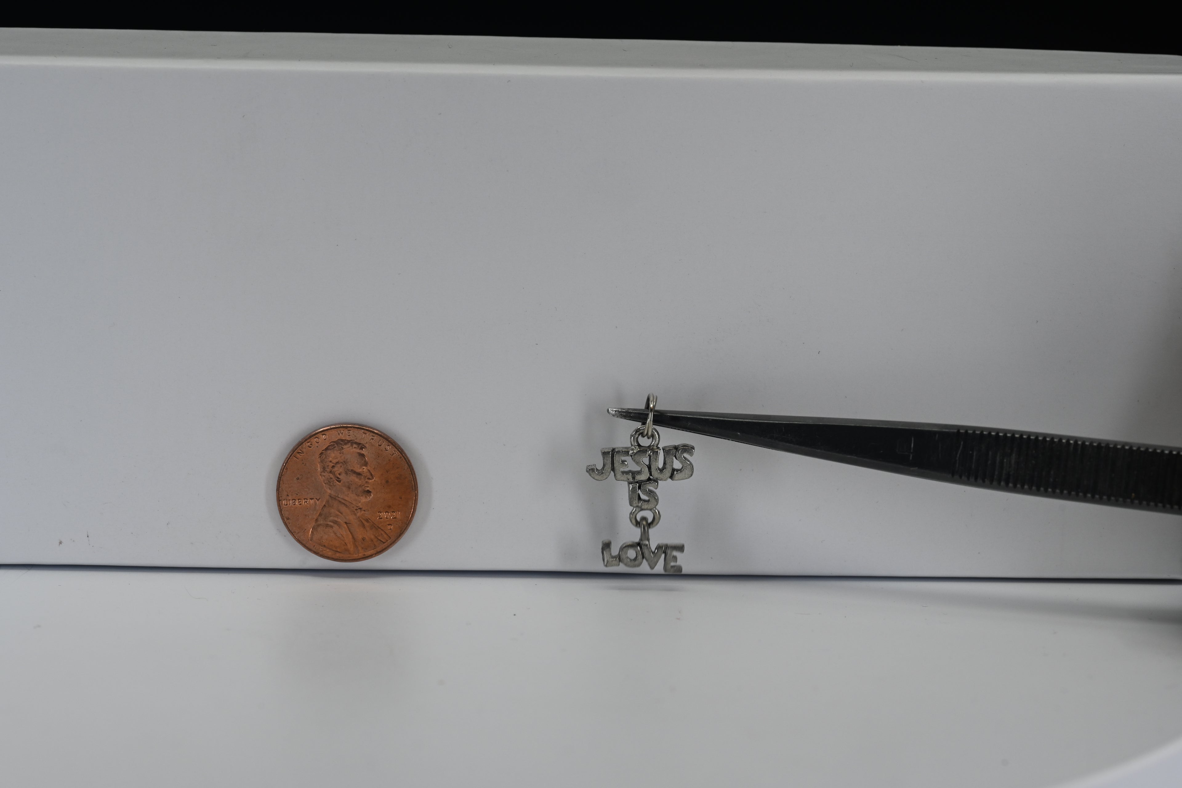 Sterling Silver Jesus Is Love Charm