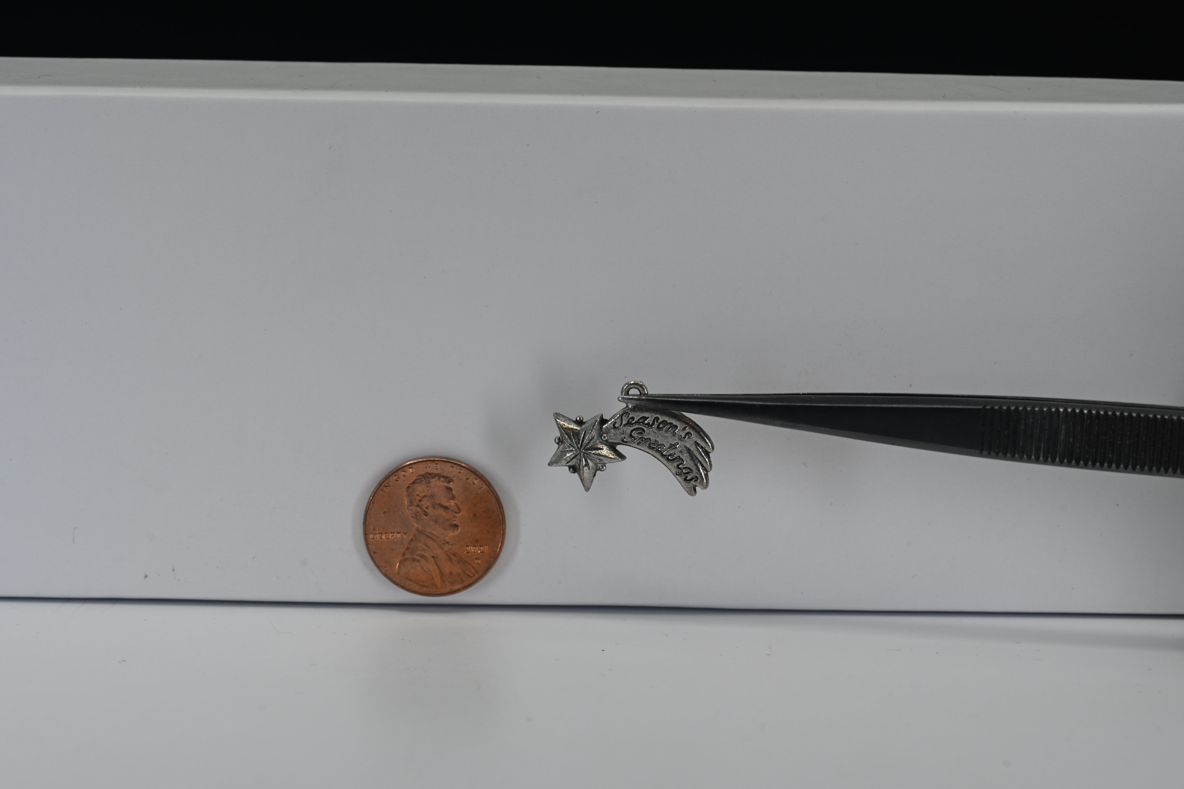 Sterling Silver Season's Greetings Shooting Star Charm