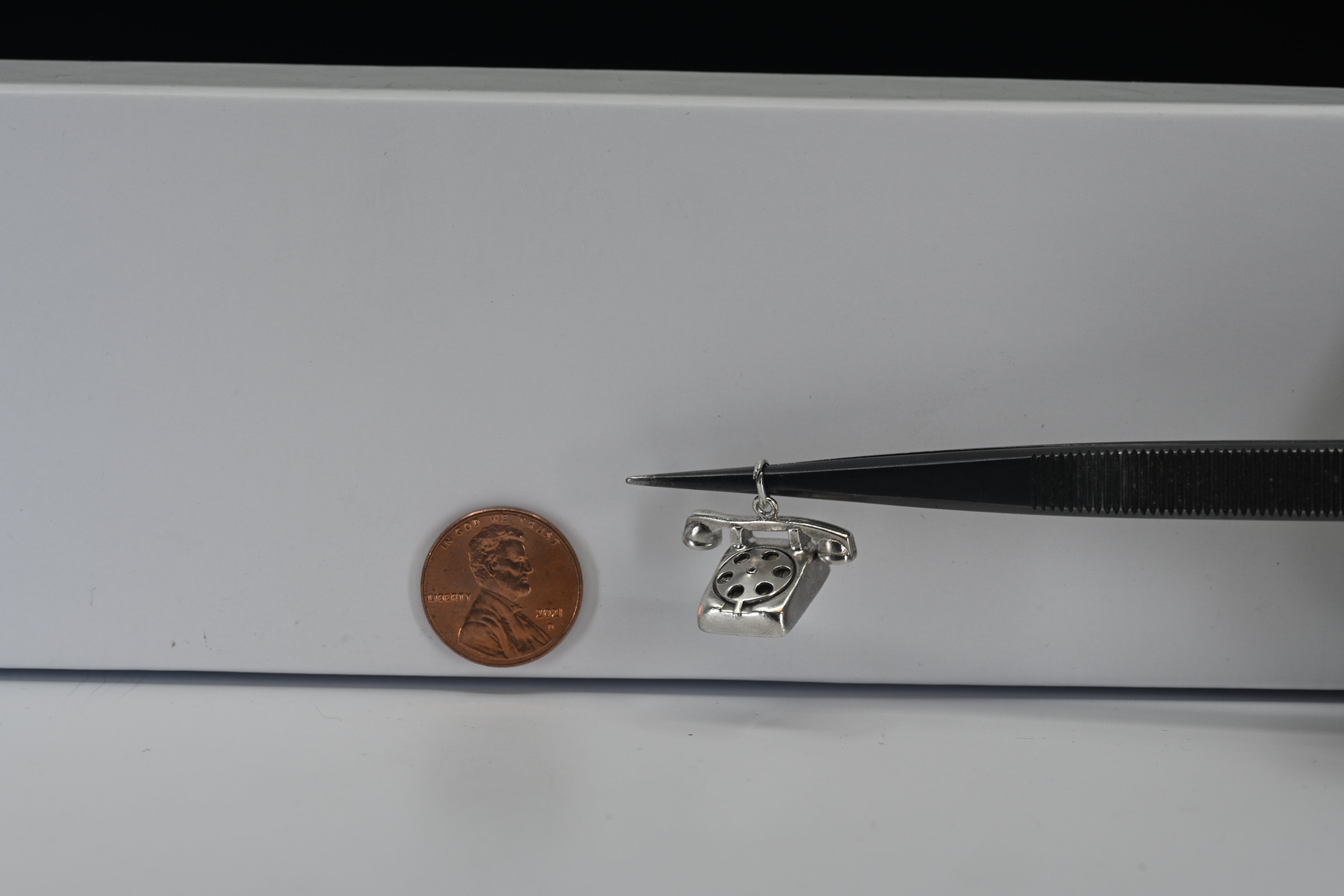 Sterling Silver Rotary Phone Charm
