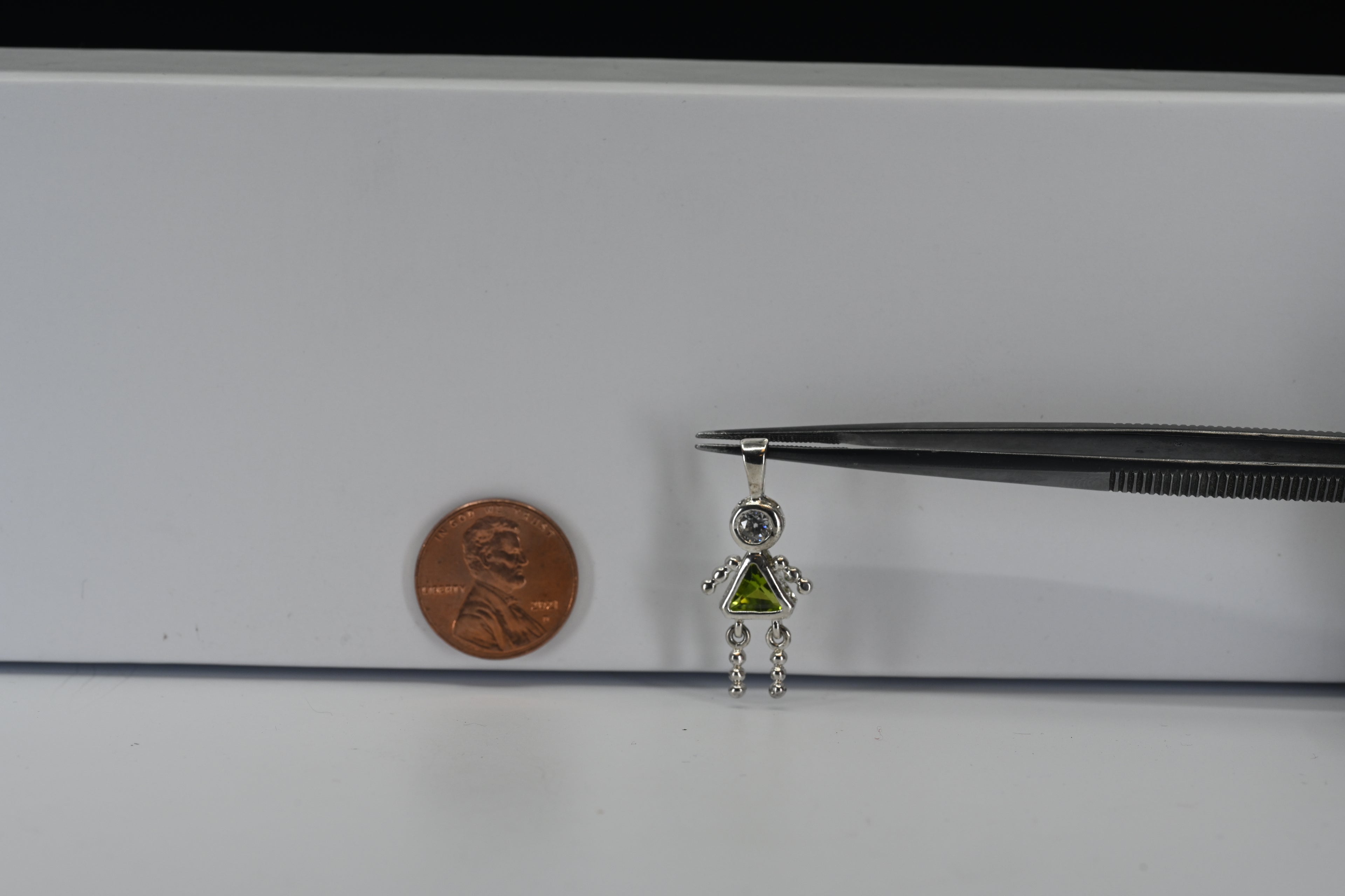 Sterling Silver August Birthstone Girl Pendant