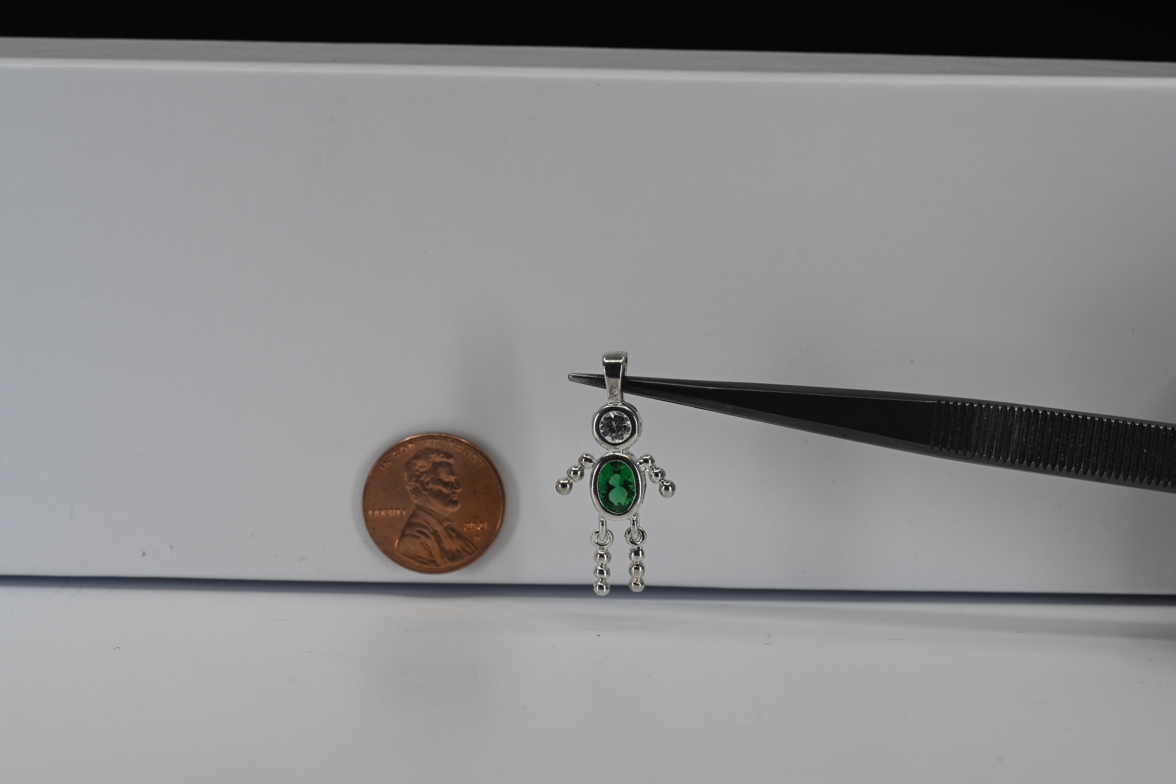 Sterling Silver May Birthstone Boy Pendant