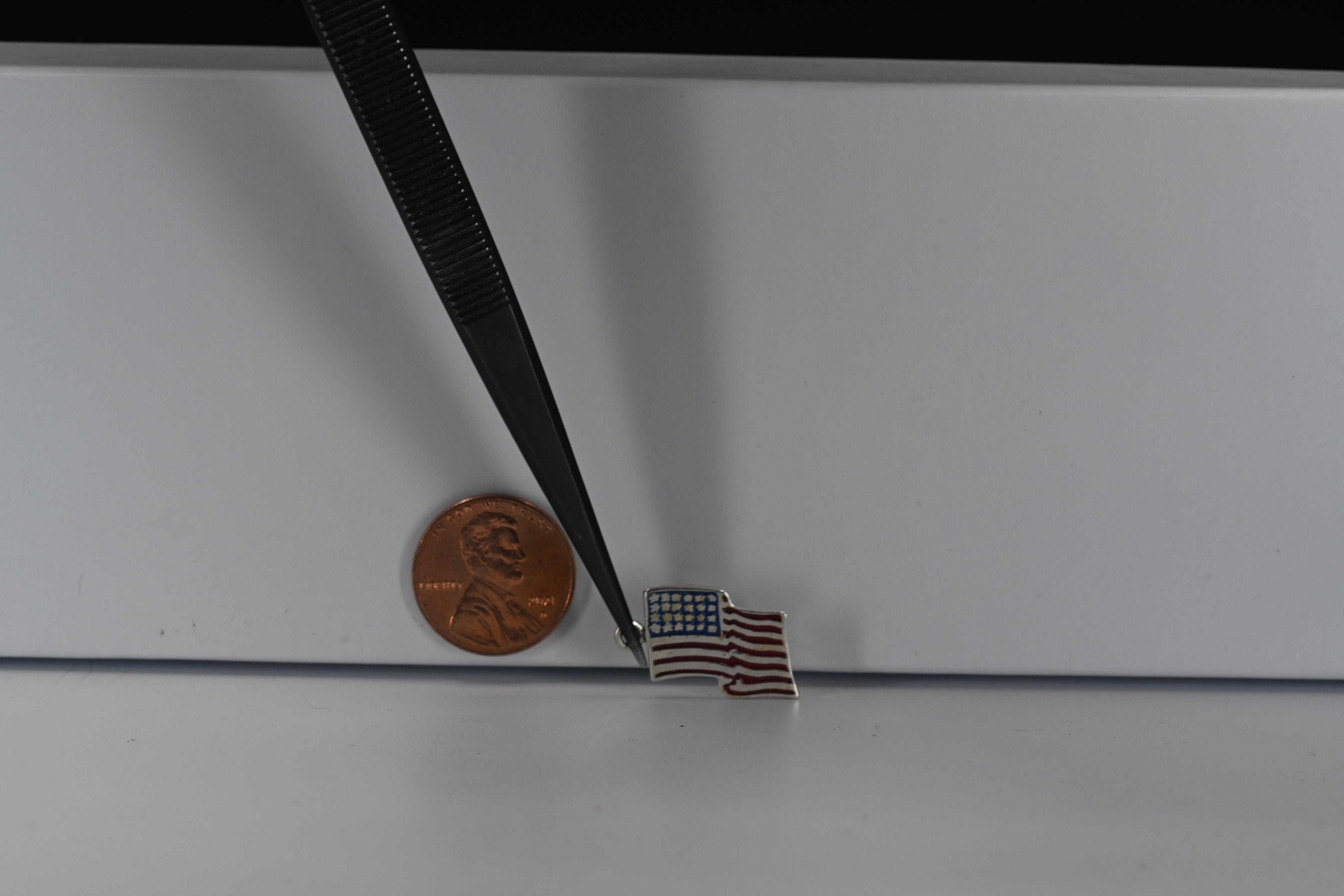 Sterling Silver American Flag Charm