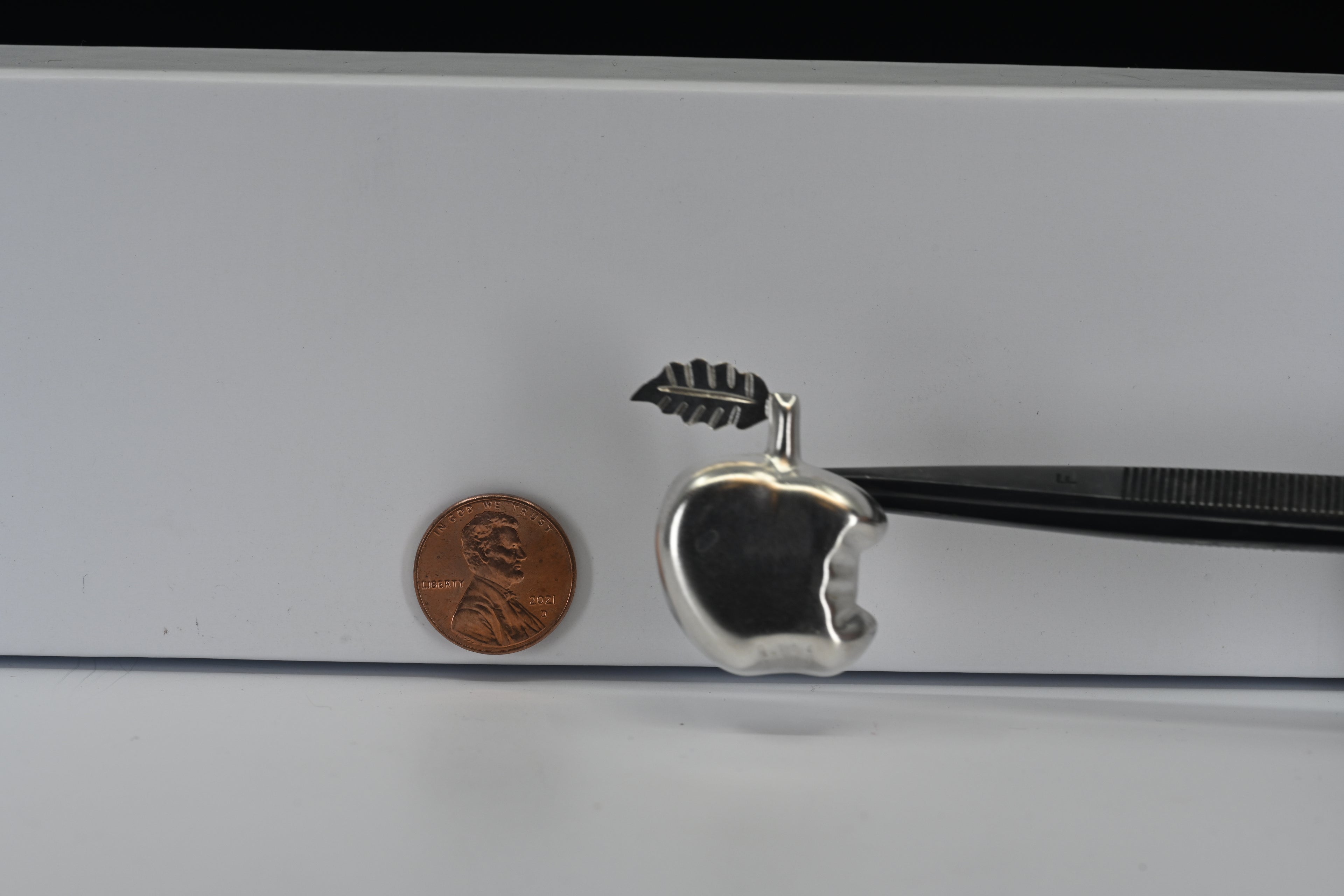 Sterling Silver Bitten Apple Pendant