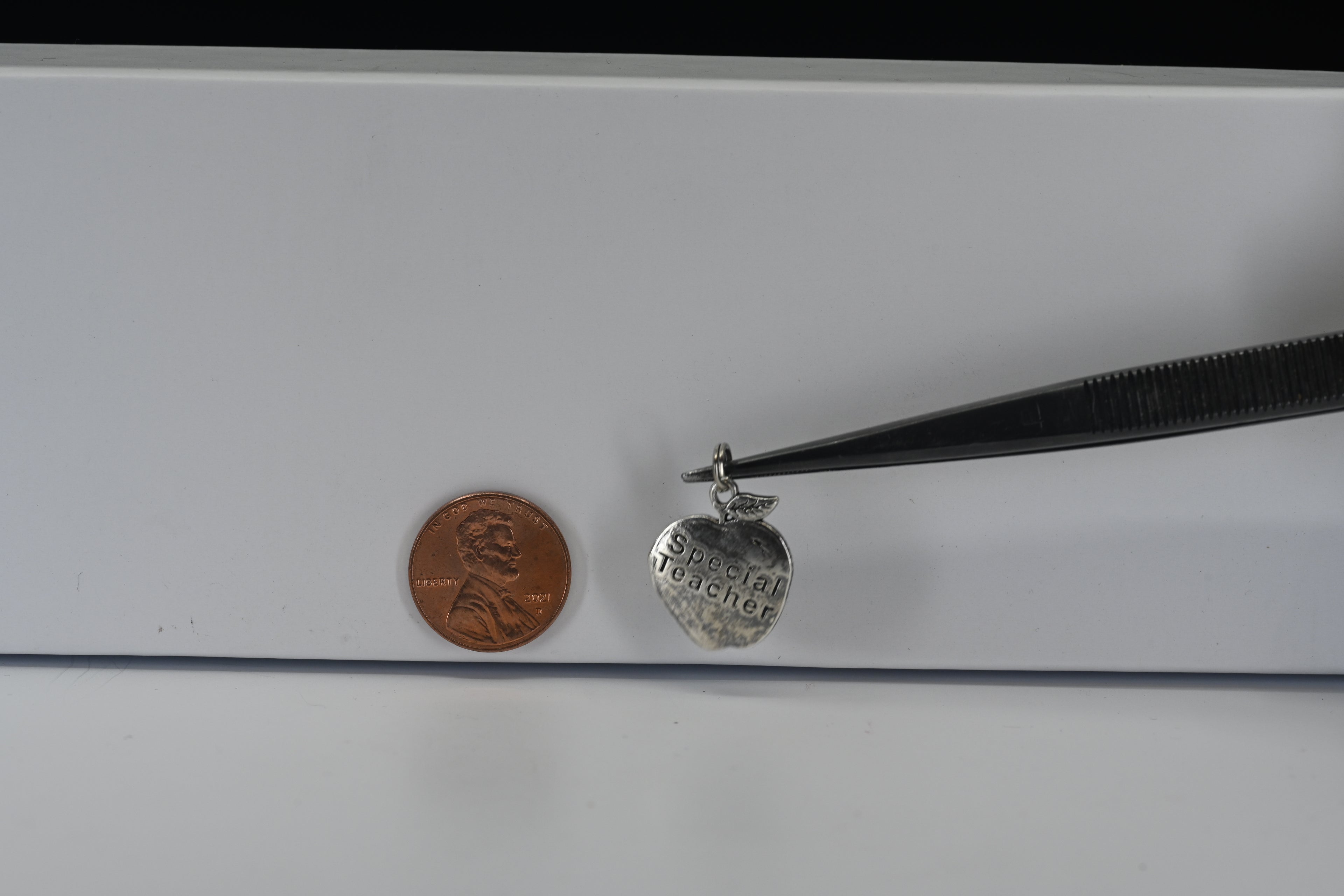 Sterling Silver Apple Special Teacher Charm