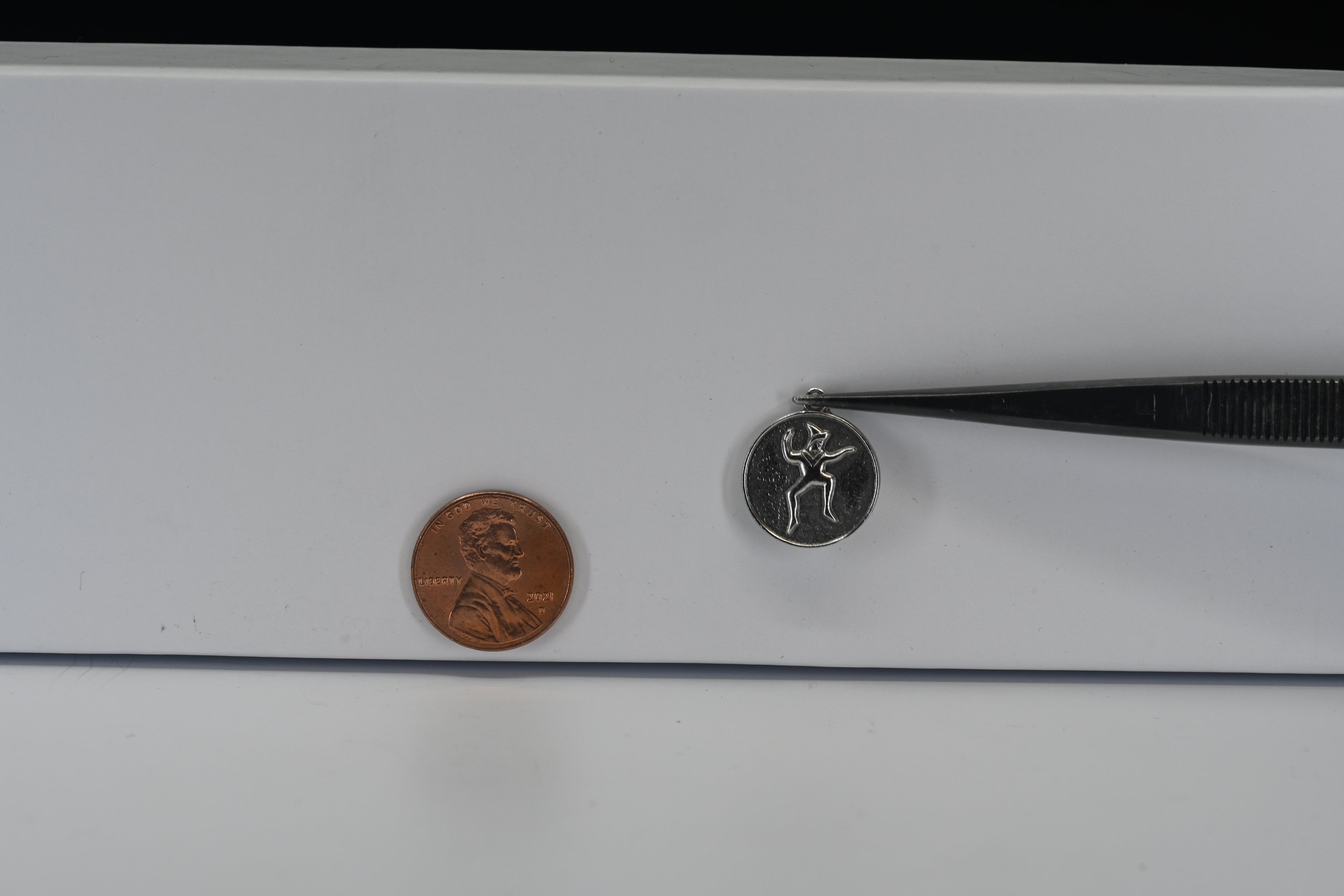 Sterling Silver Round Dancing Person Charm