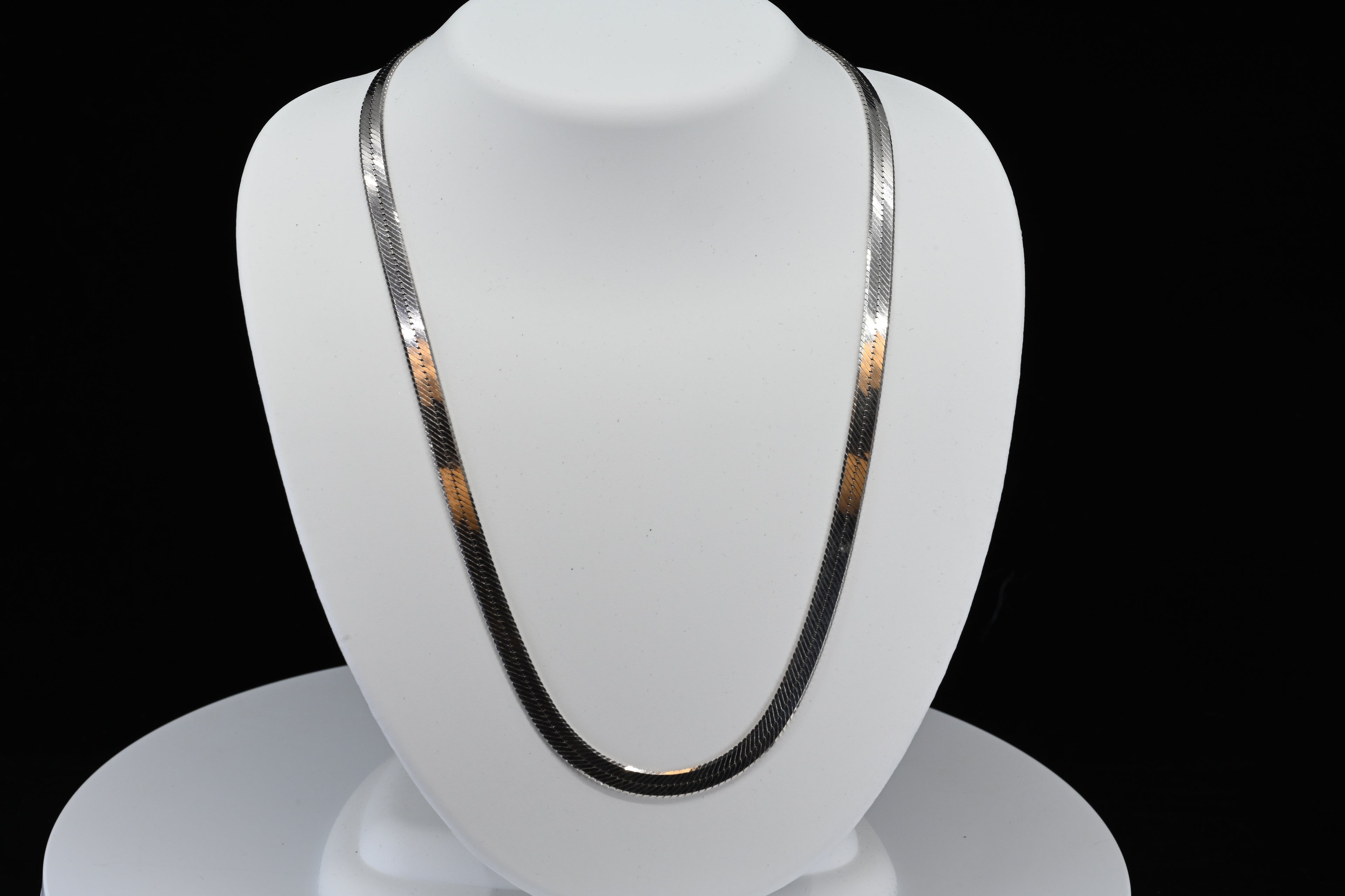 Sterling Silver Herringbone Chain Lobster Clasp