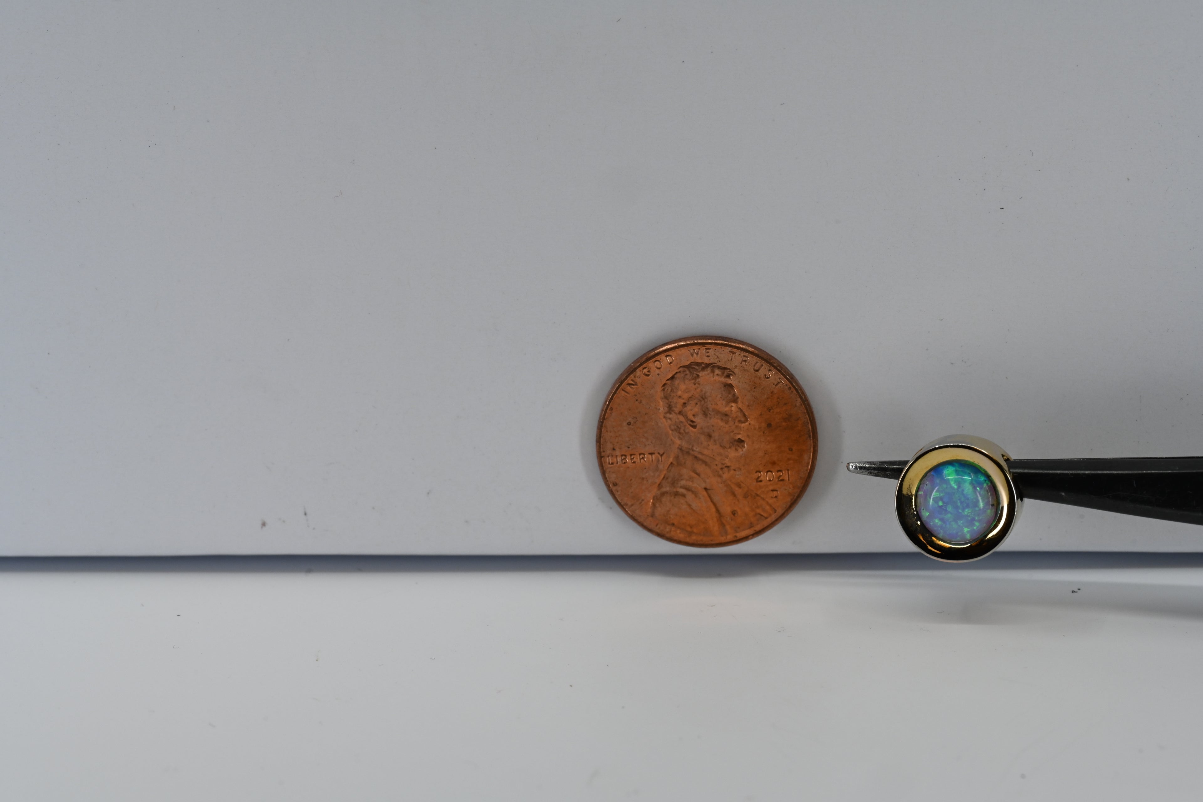 Sterling Silver Round Synthetic Opal Pendant