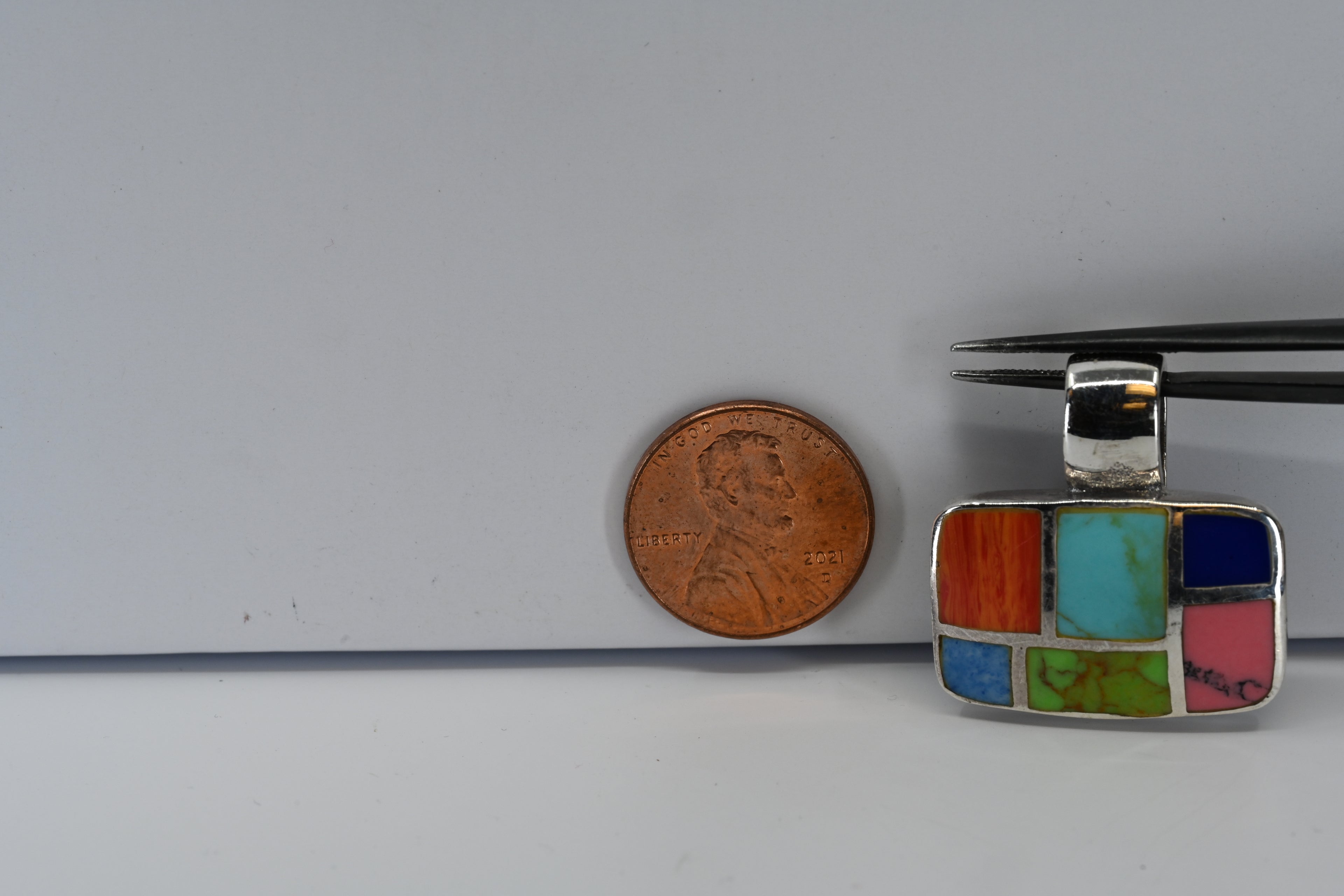 Sterling Silver Multi Colored Pendant