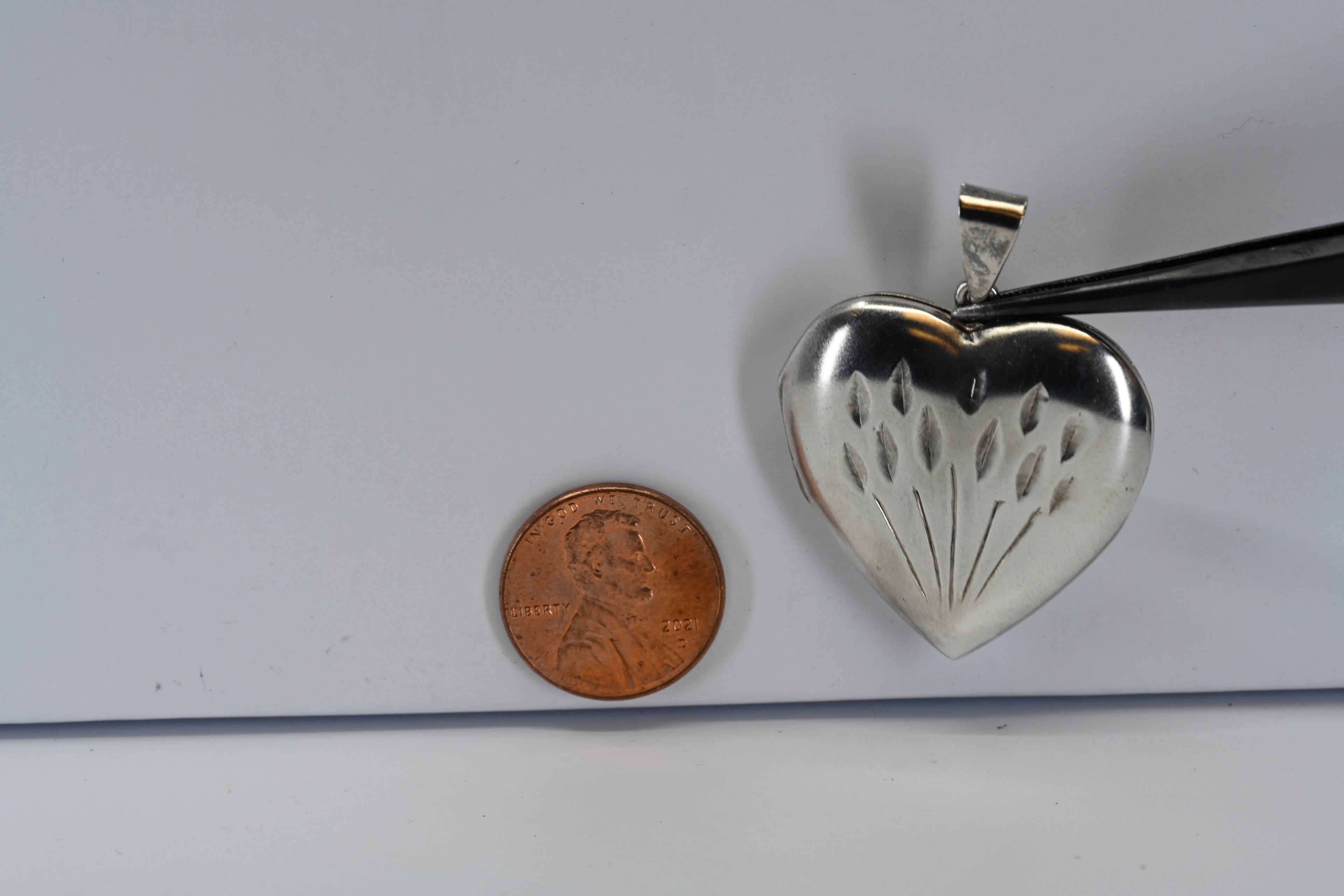 Sterling Silver  Heart Locket Pendant