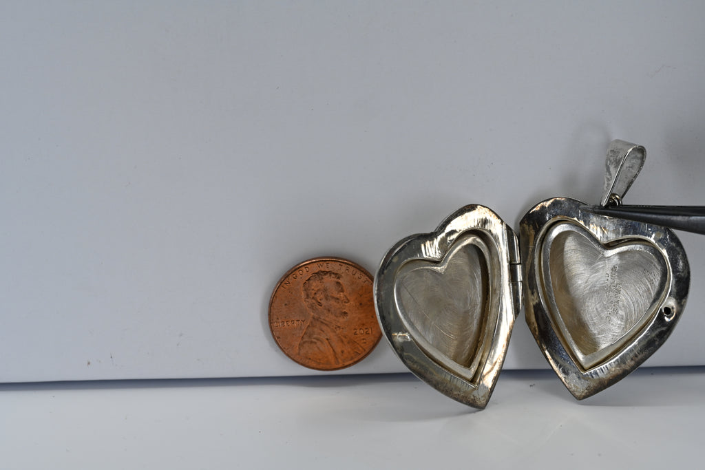 Sterling Silver  Heart Locket Pendant